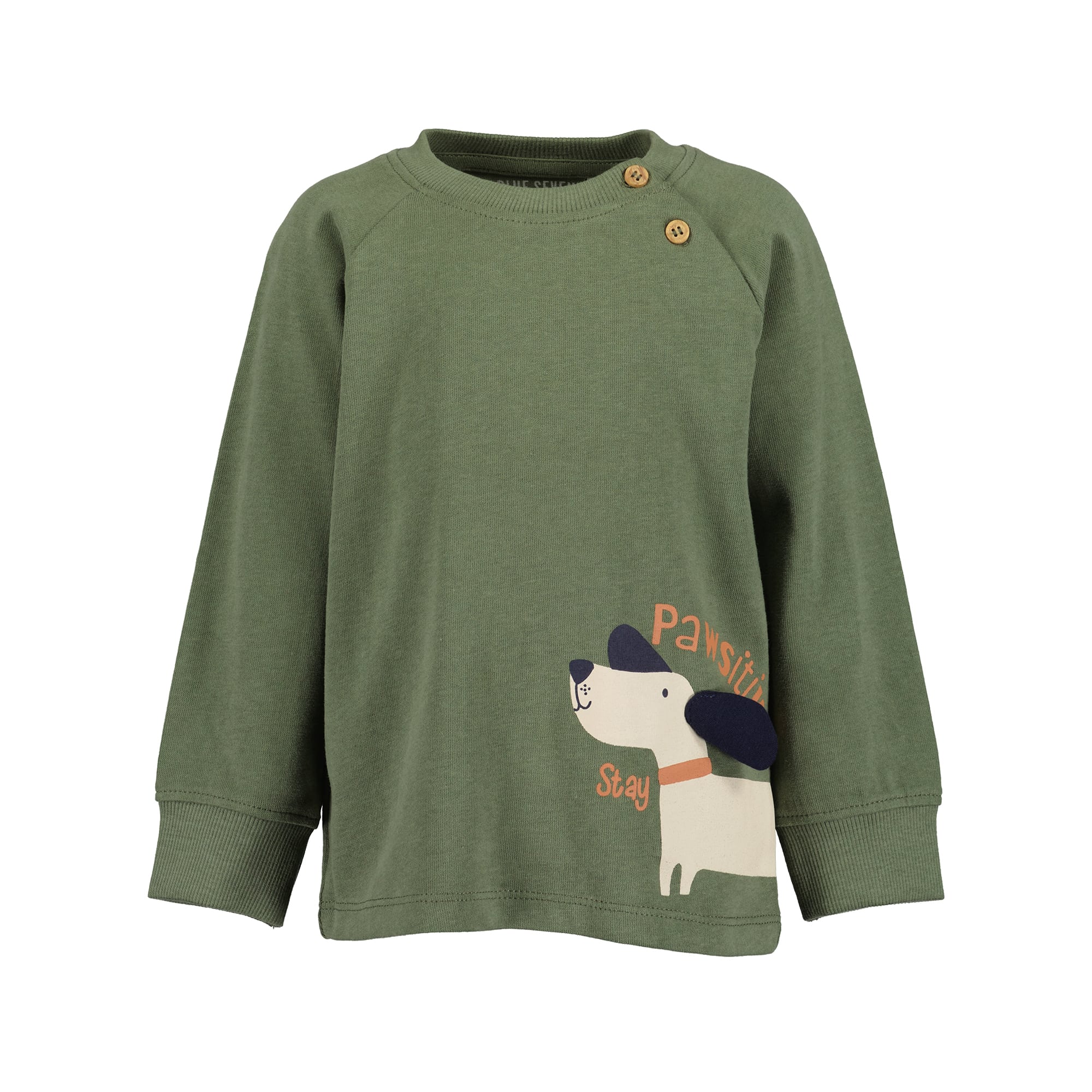 Langarmshirts, blue seven, Grün – Besonderheit: aus 100% Baumwolle