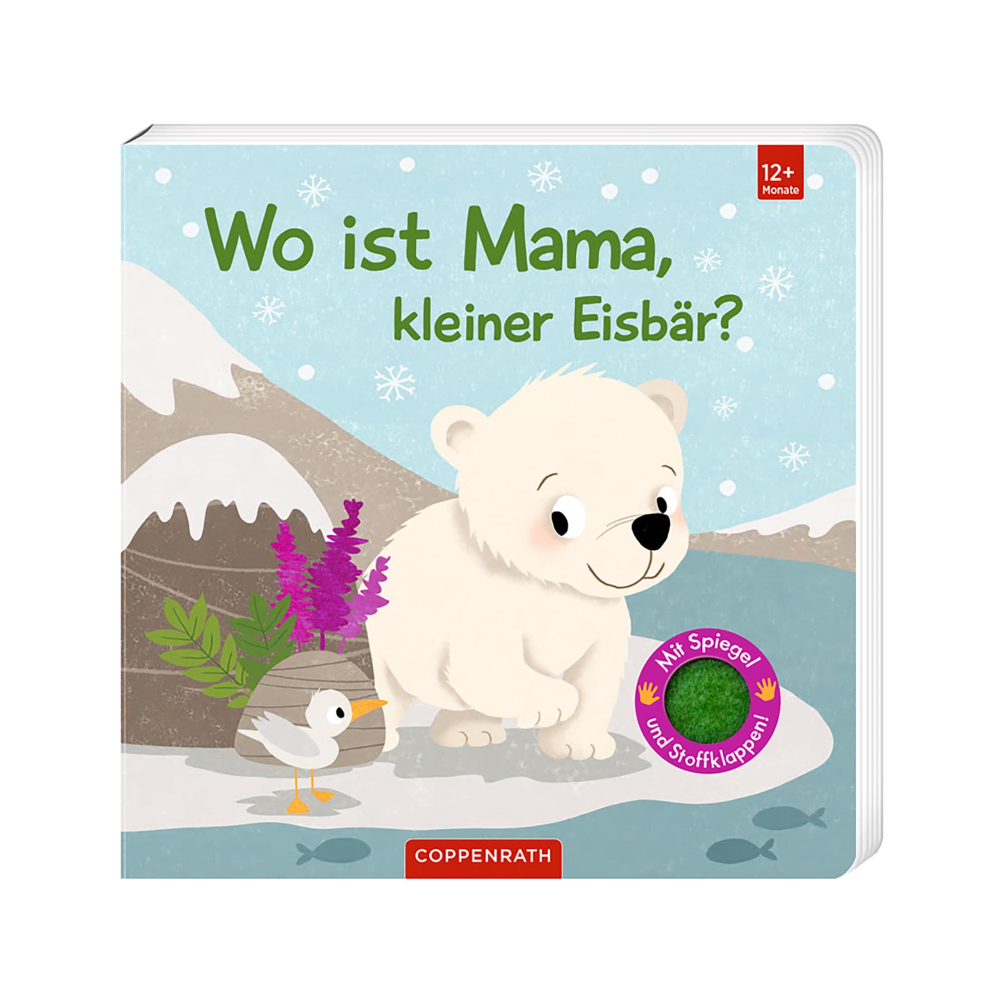 Bilderbücher, COPPENRATH, Blau – Besonderheit: interaktives Pappbilderbuch mit weichen Filzklappen und Spiegel am Ende

