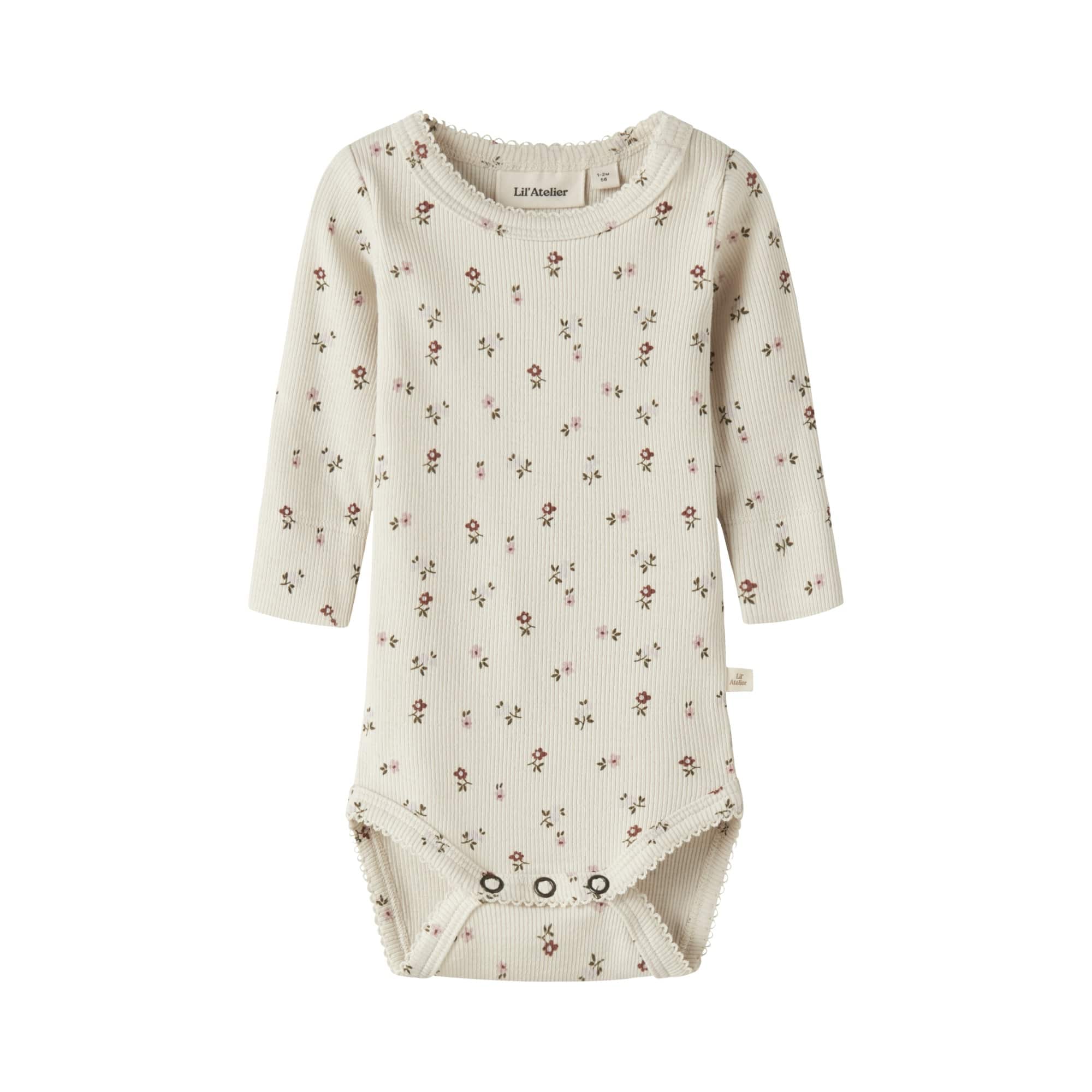 Langarmbodys, Lil' Atelier, Beige – Produktansicht