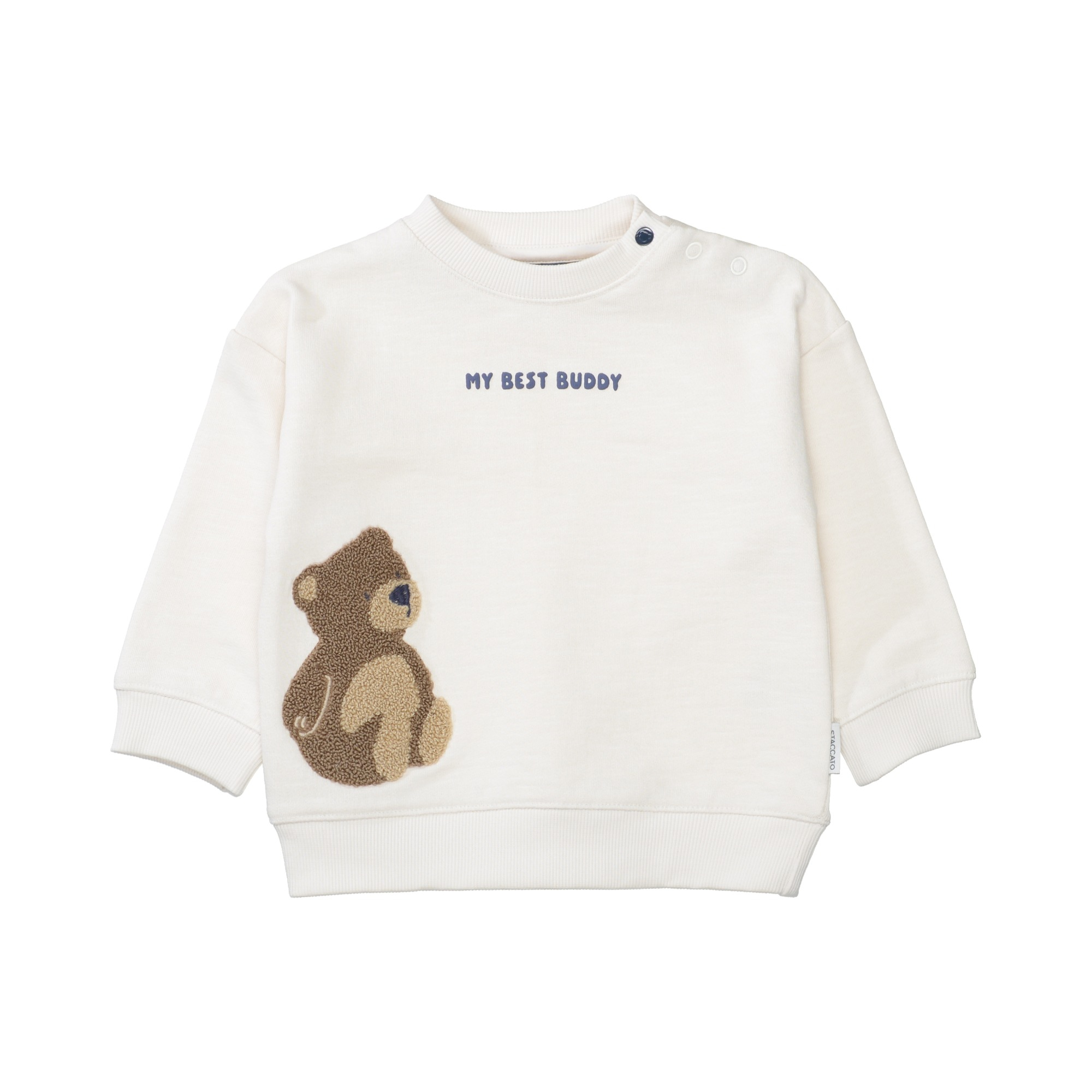 Pullover & Sweatshirts, STACCATO, Weiß – Besonderheit: aus 100% Baumwolle