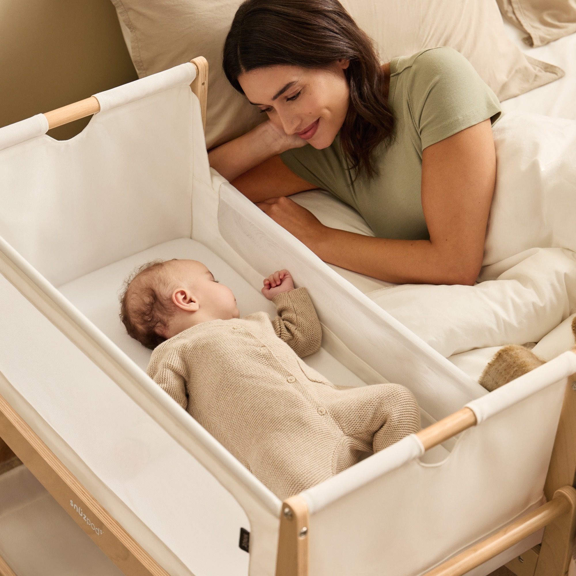 Beistellbetten, Snüz, Beige – Produktansicht
