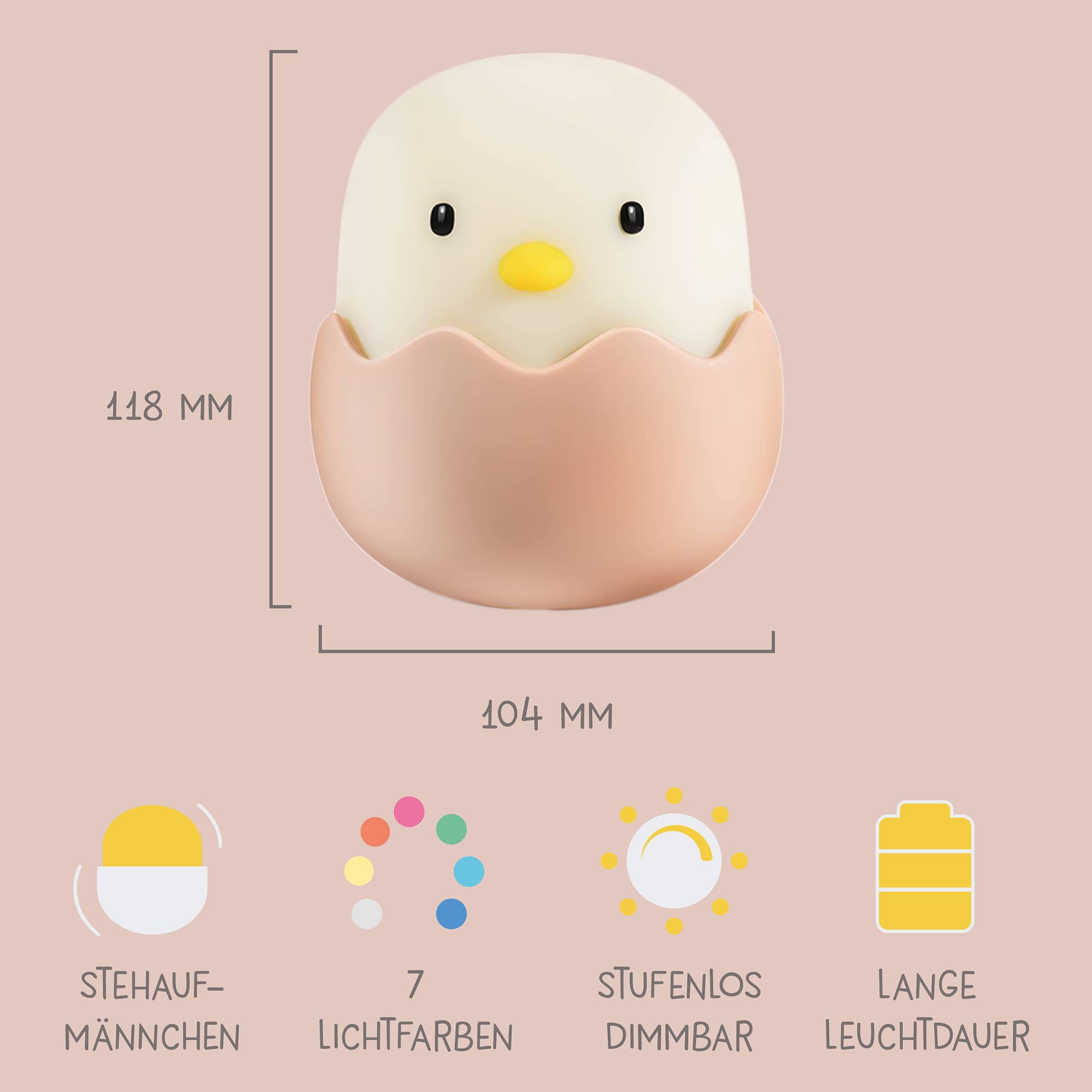 Nachtlichter, MegaLight, Beige – Produktansicht