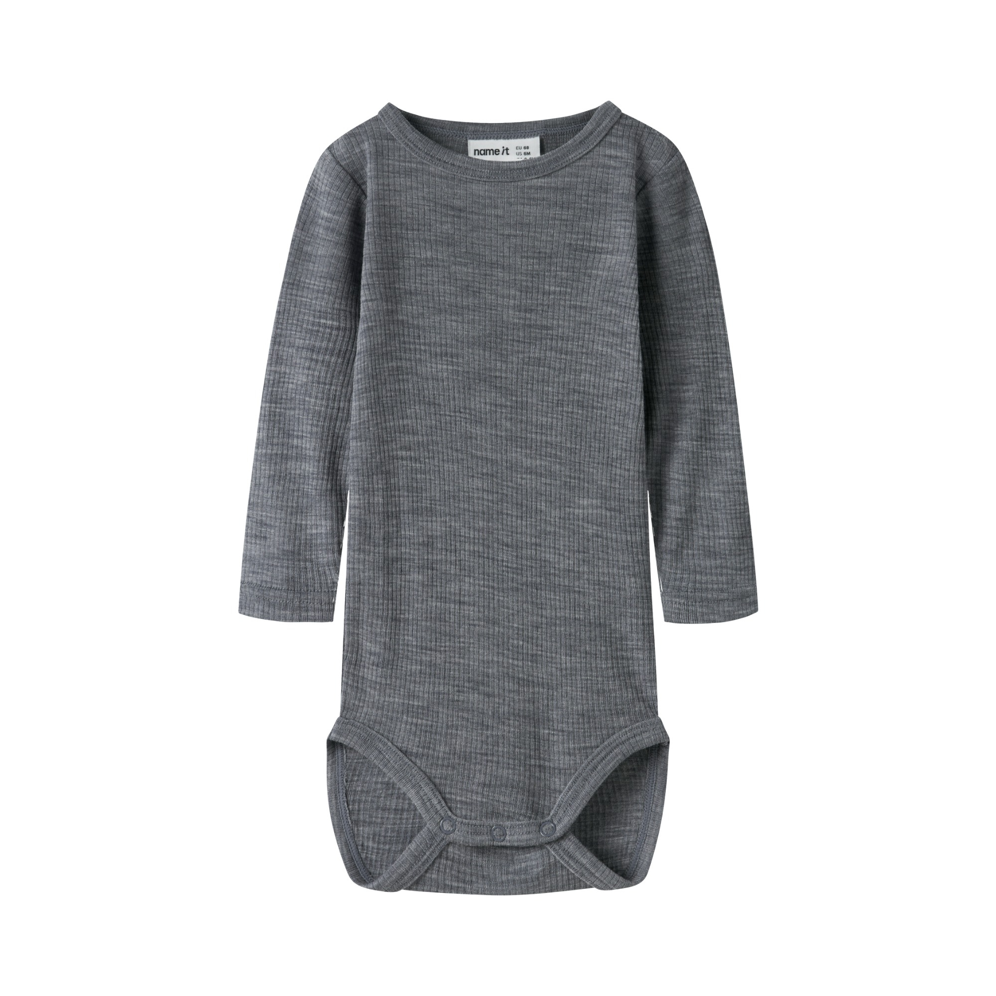 Langarmbodys, name it, Grau – Produktansicht