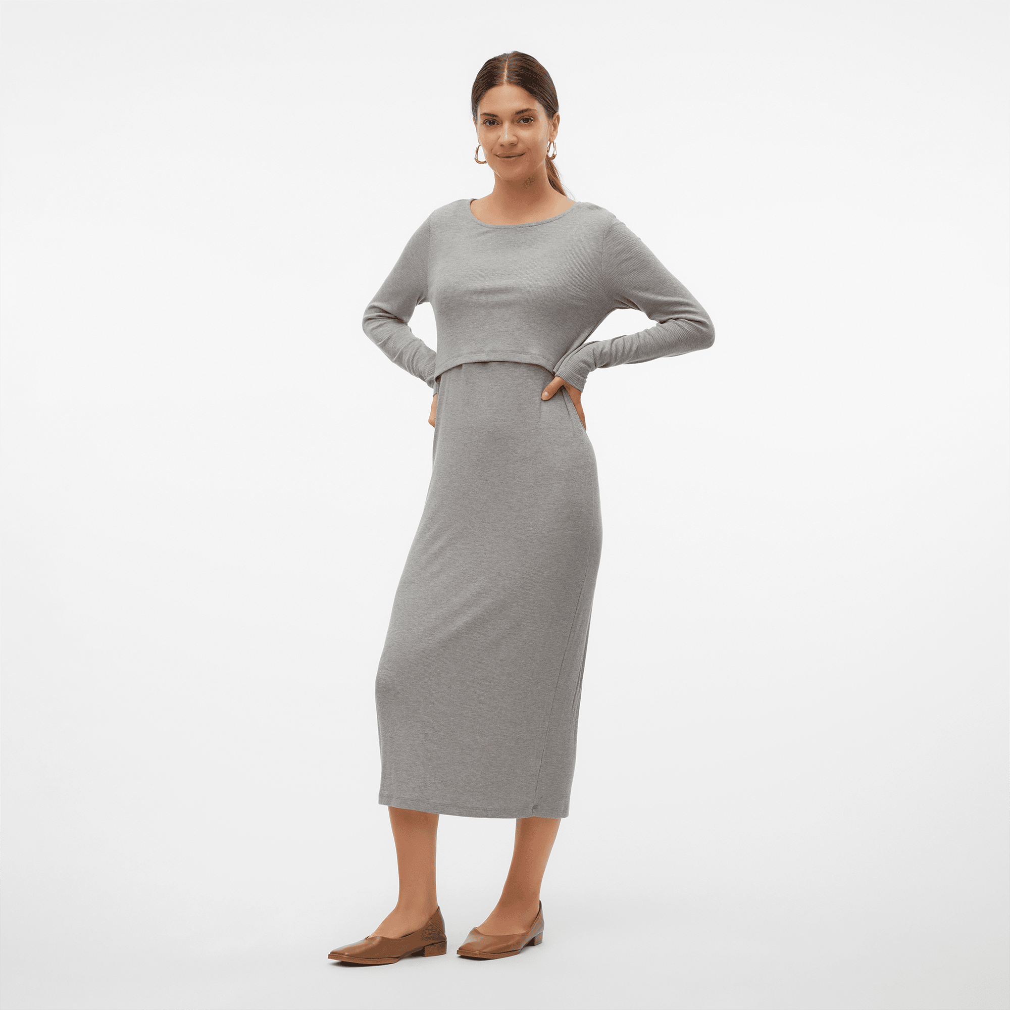 Kleider & Röcke, Mamalicious, Grau – Produktansicht