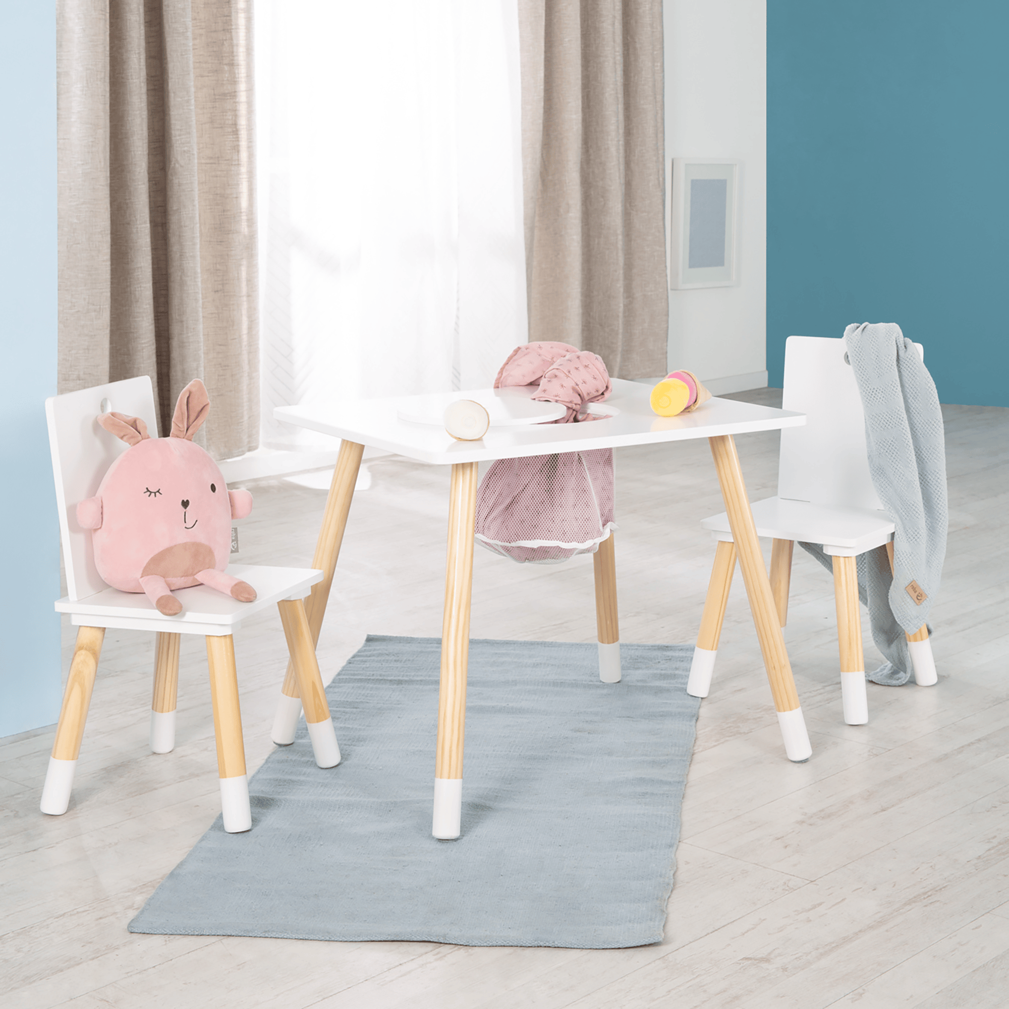 Kindertische mit Stühlen, roba, Weiß – Produktansicht