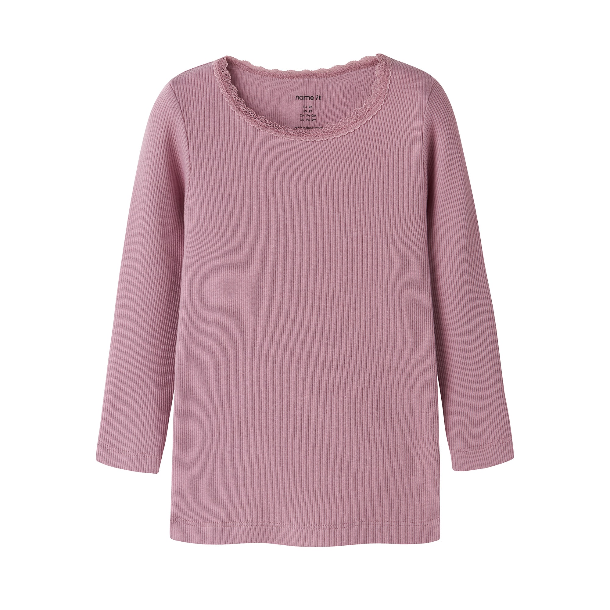 Langarmshirts, name it, Pink – Besonderheit: aus 57% Baumwolle