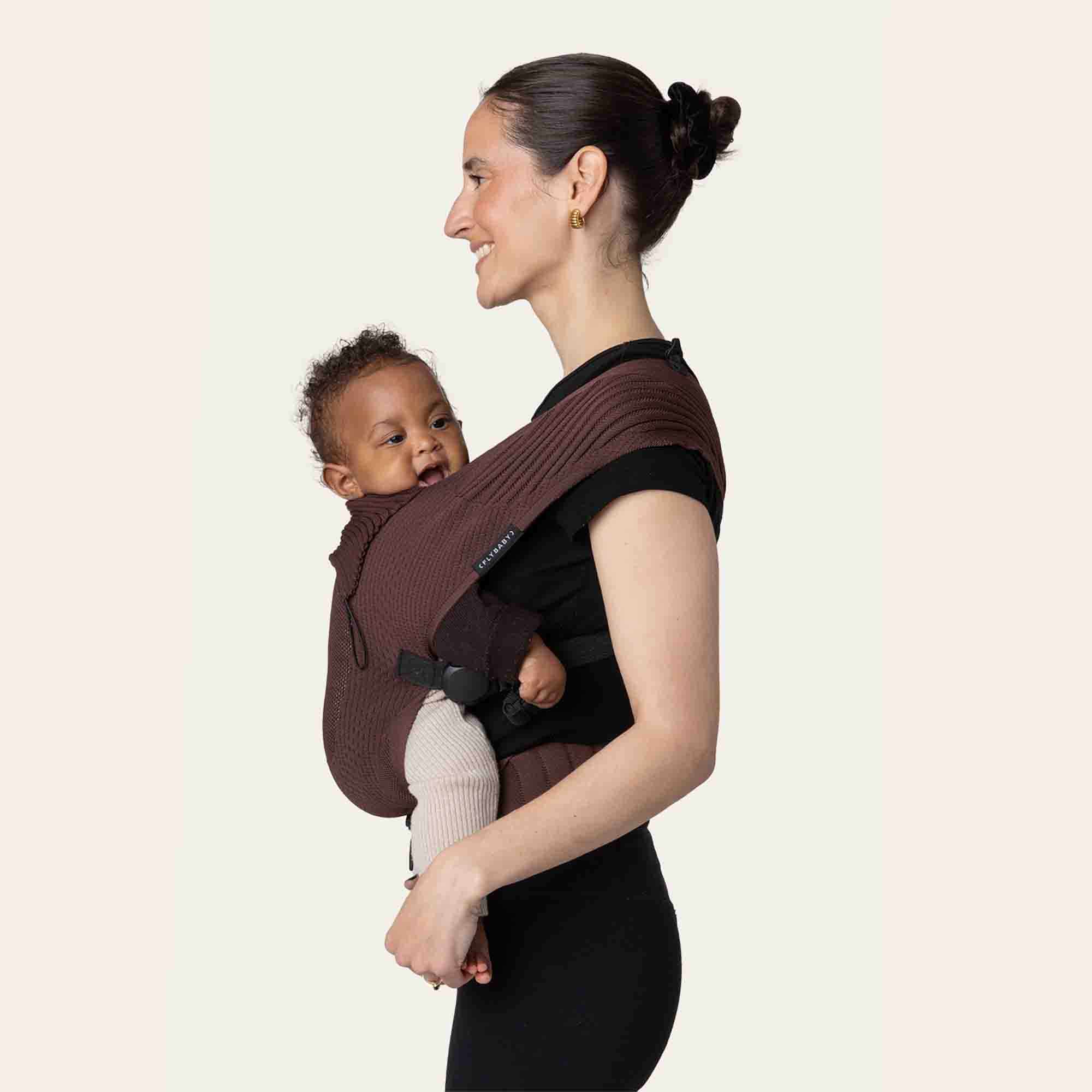 Babytragen, FLYBABY, Braun – Produktansicht
