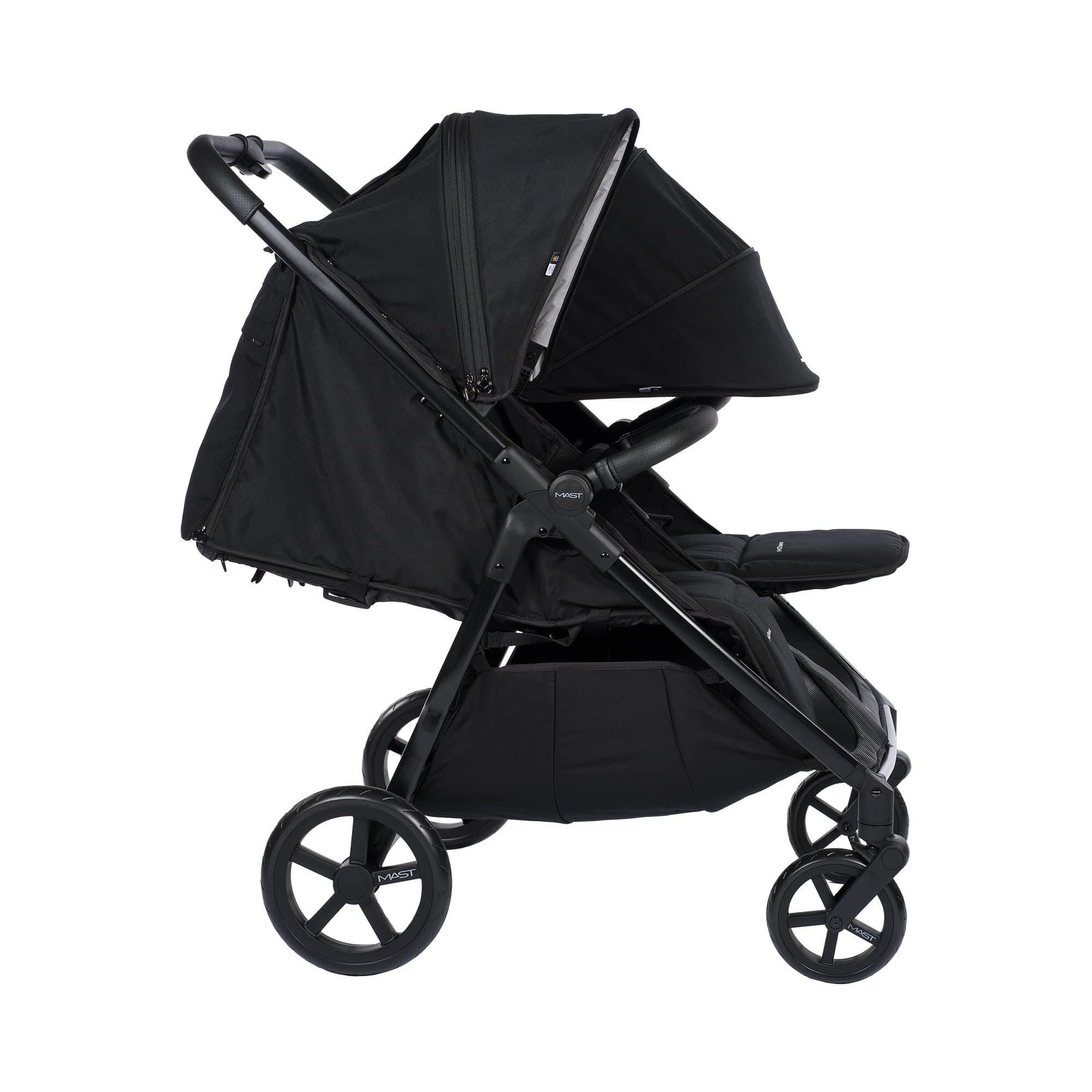 Zwillingswagen & Geschwisterwagen, MAST, Schwarz – Produktansicht