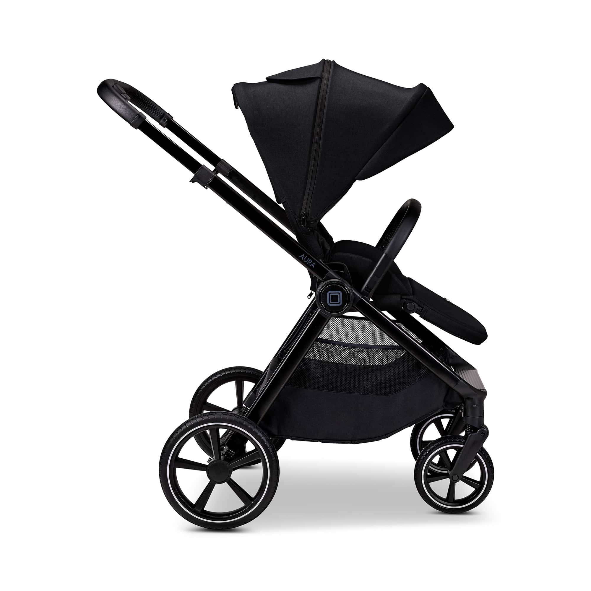 Kombi-Kinderwagen, MOON, Schwarz – Produktansicht