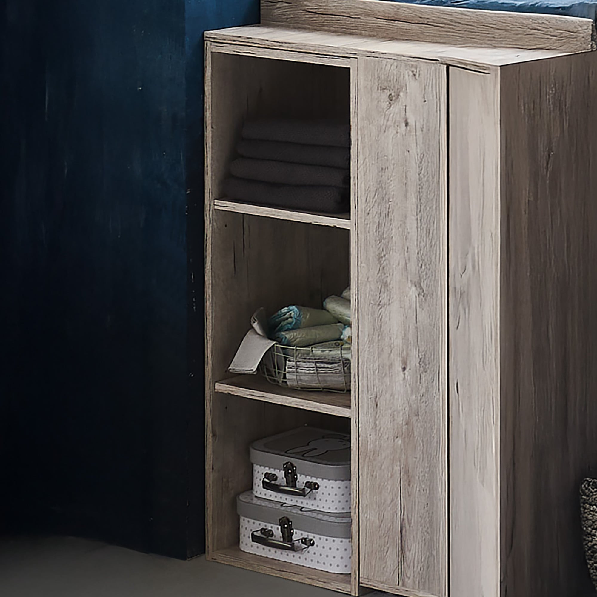 Wickelregale, Arthur Berndt, Grau – Besonderheit: mit 3 offenen Regalfächer
