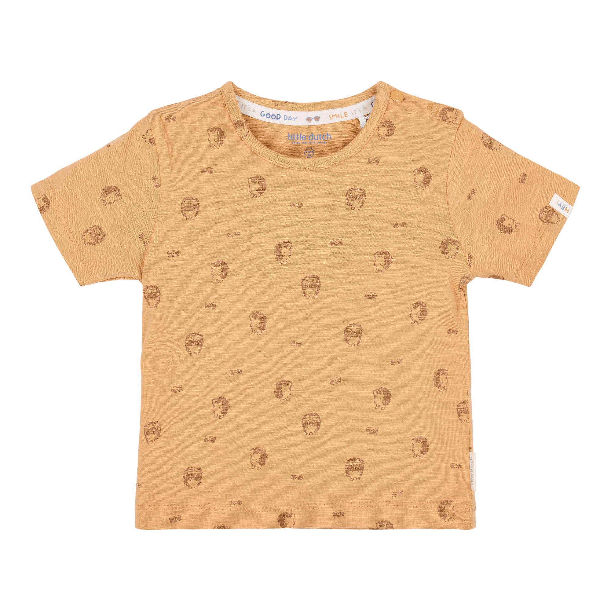 Kurzarmshirts, LITTLE DUTCH, Orange – Besonderheit: aus Baumwolle