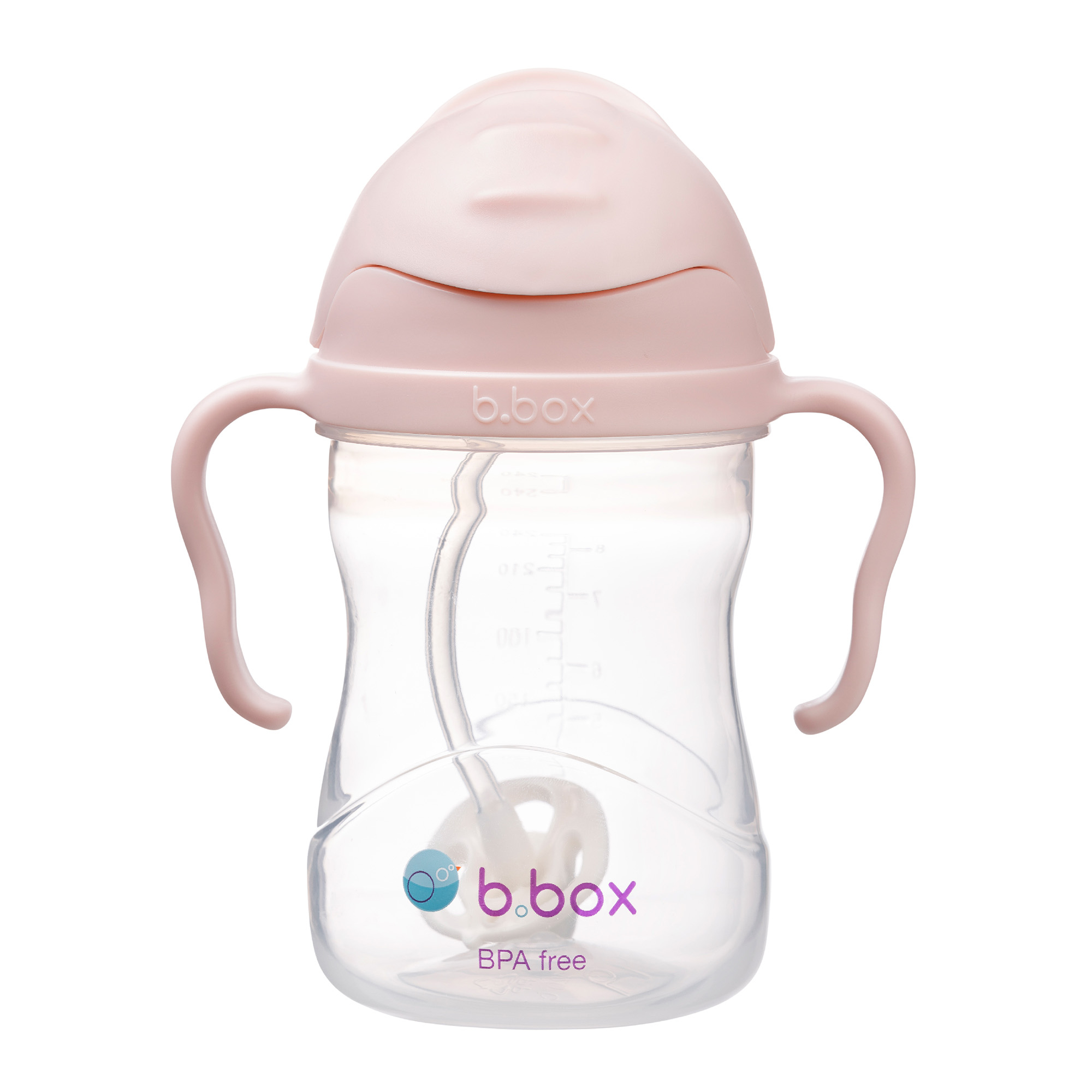 Trinklernbecher & -flaschen, B.box, Pink – Besonderheit: mit Flip-Top-Deckel und Trinkhalm