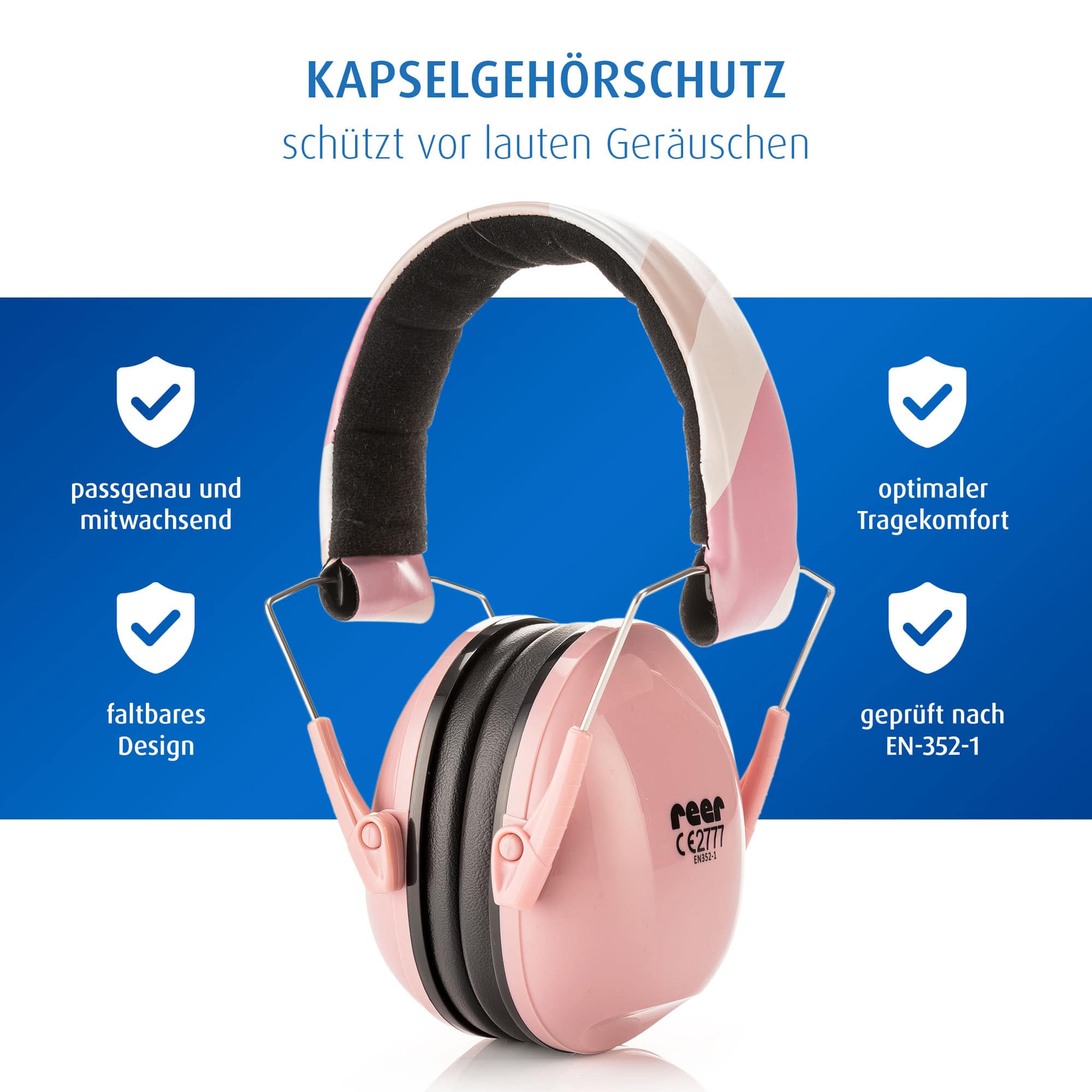 Gehörschutz, reer, Pink – Produktansicht