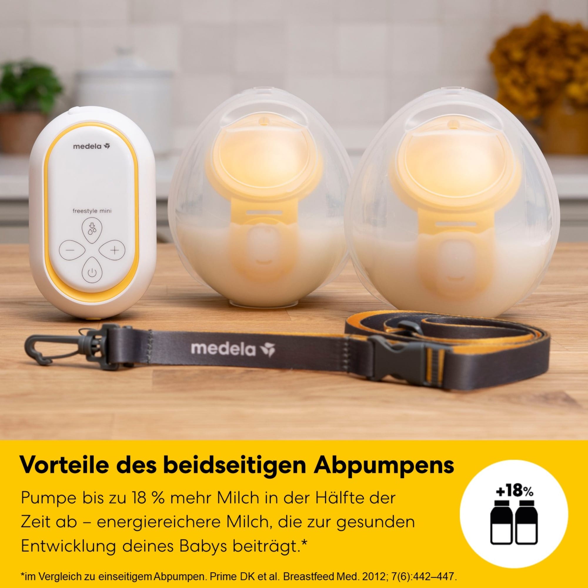 Hands Free Milchpumpen, medela, Transparent – Produktansicht