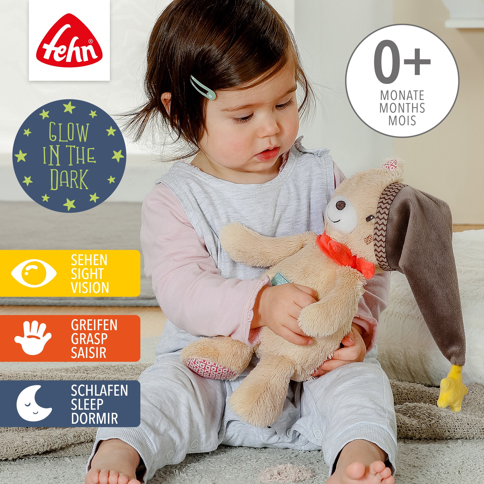 Nachtlichter, fehn, Braun – Besonderheit: kuschelweicher Stoff