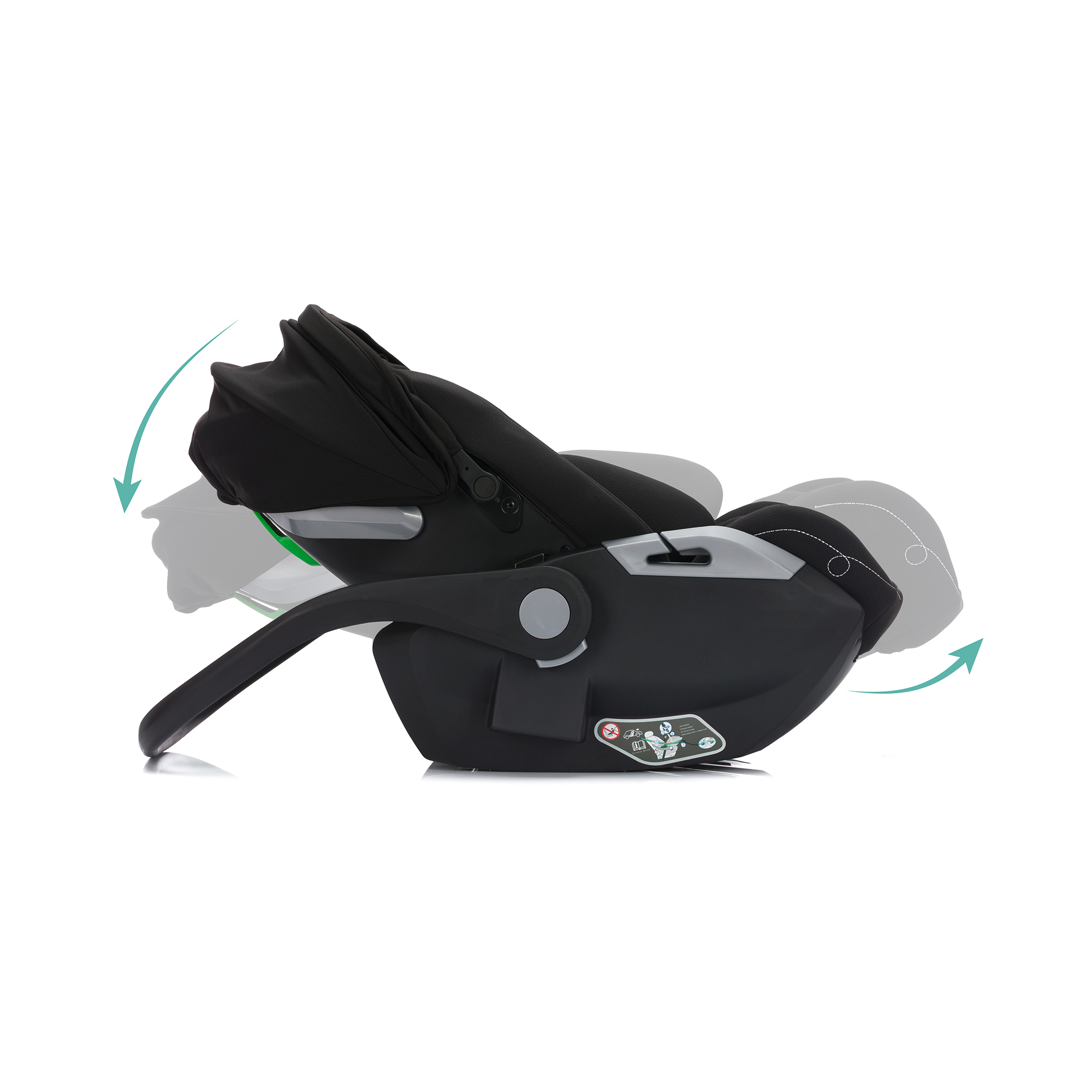 Babyschalen 0-13 kg, Gruppe 0+, fillikid, Schwarz – Produktansicht