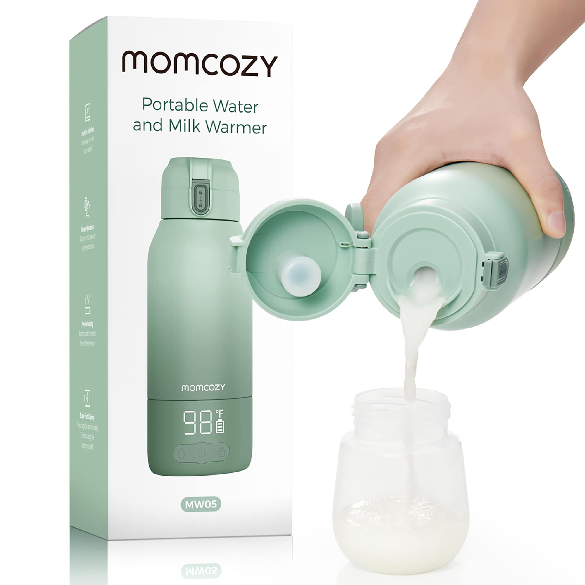 Babykostwärmer, momcozy, Grün – Produktansicht