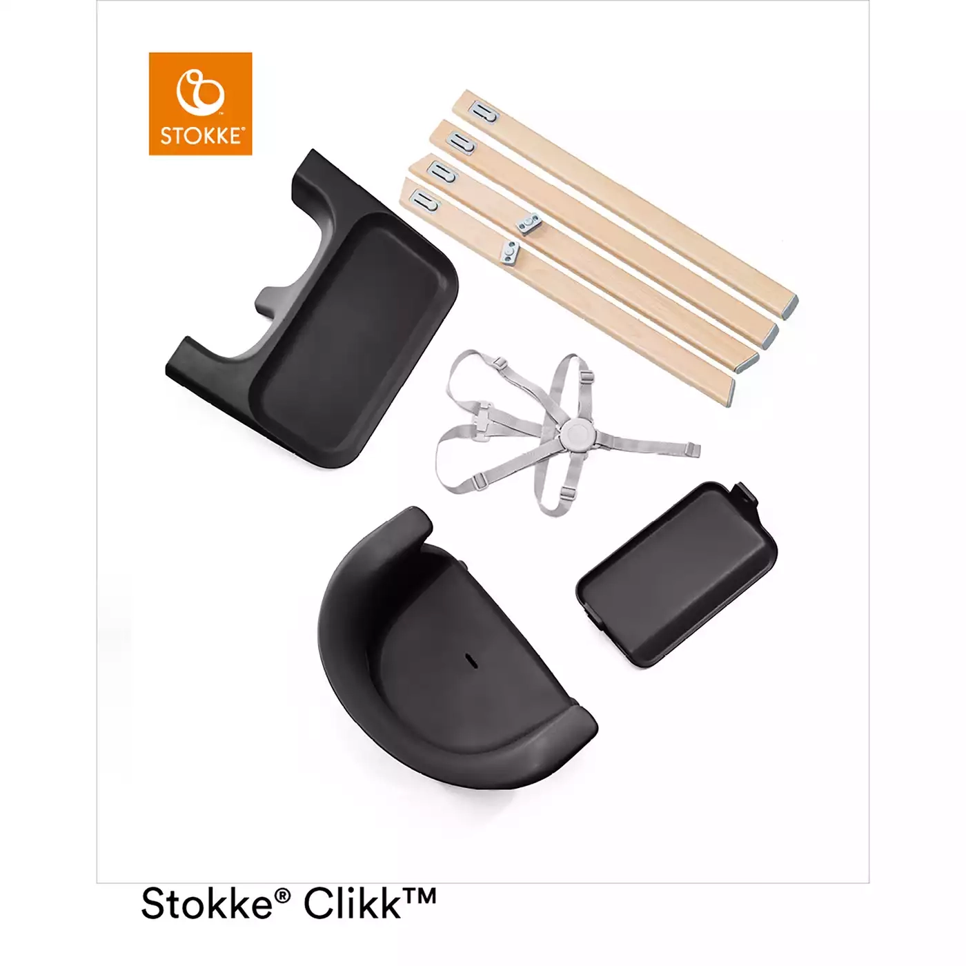 Treppenhochstühle, STOKKE, Schwarz – Produktansicht