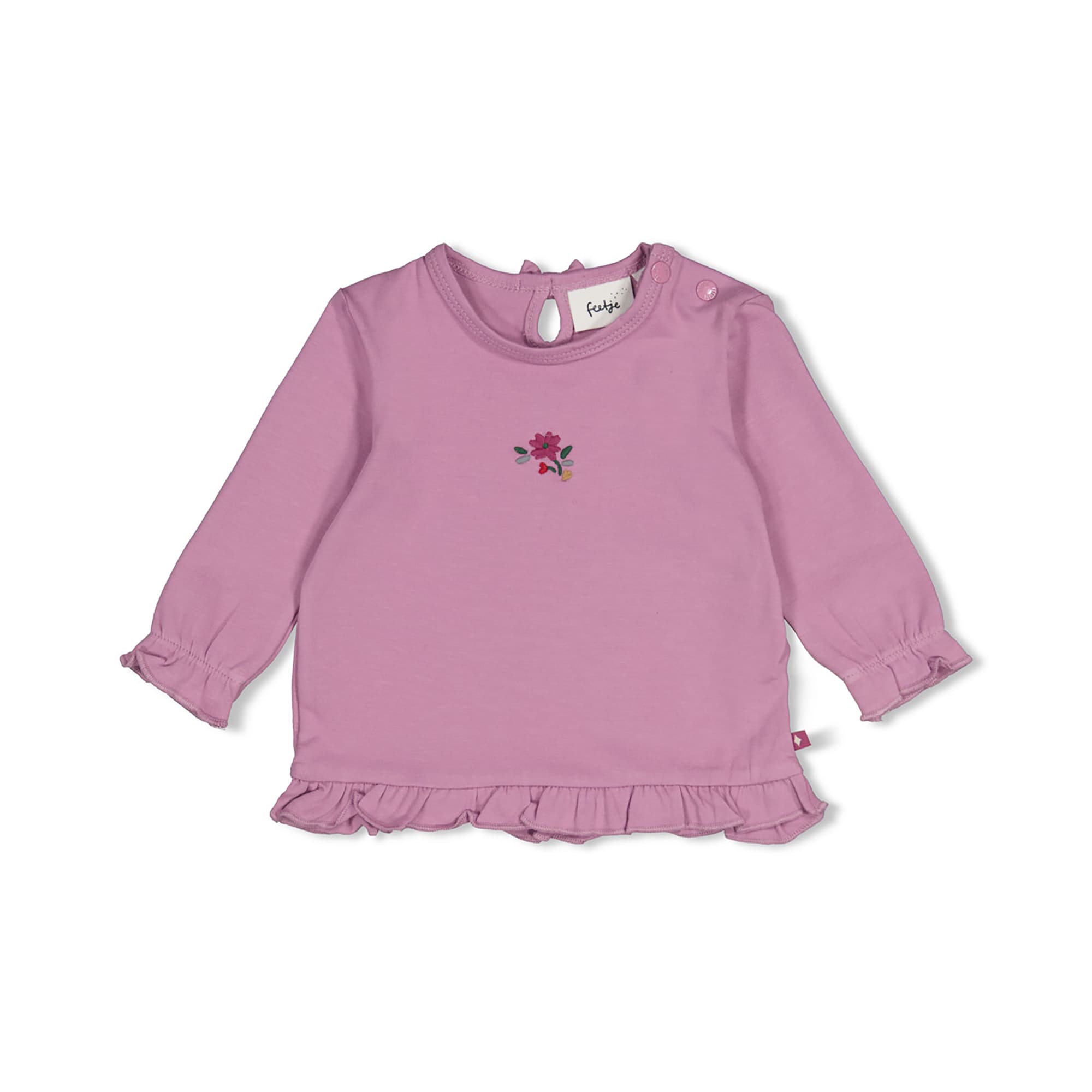 Langarmshirts, FEETJE, Lila – Besonderheit: aus 94% Baumwolle