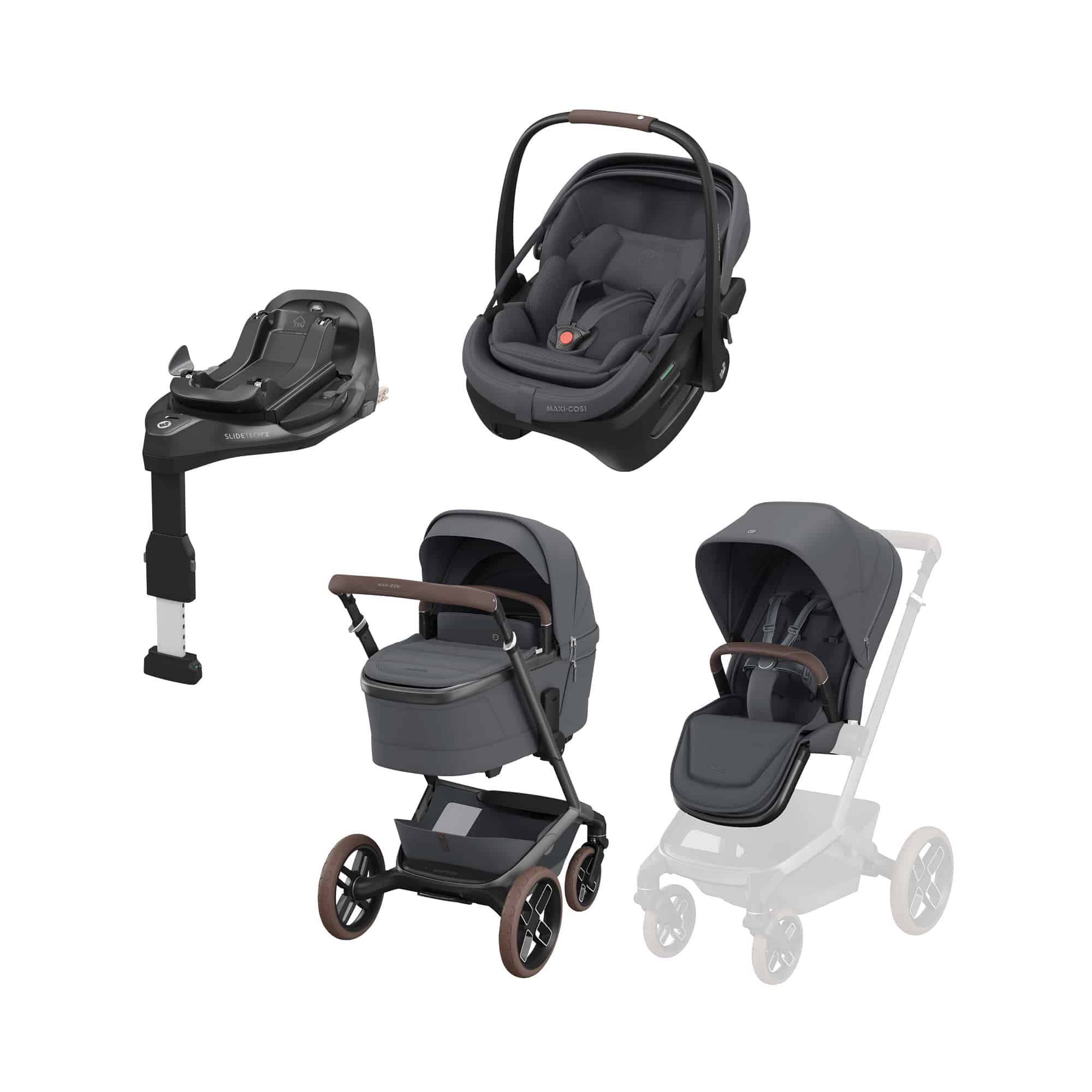 Kinderwagen Komplettsets, MAXI-COSI Premium, Grau – Produktansicht