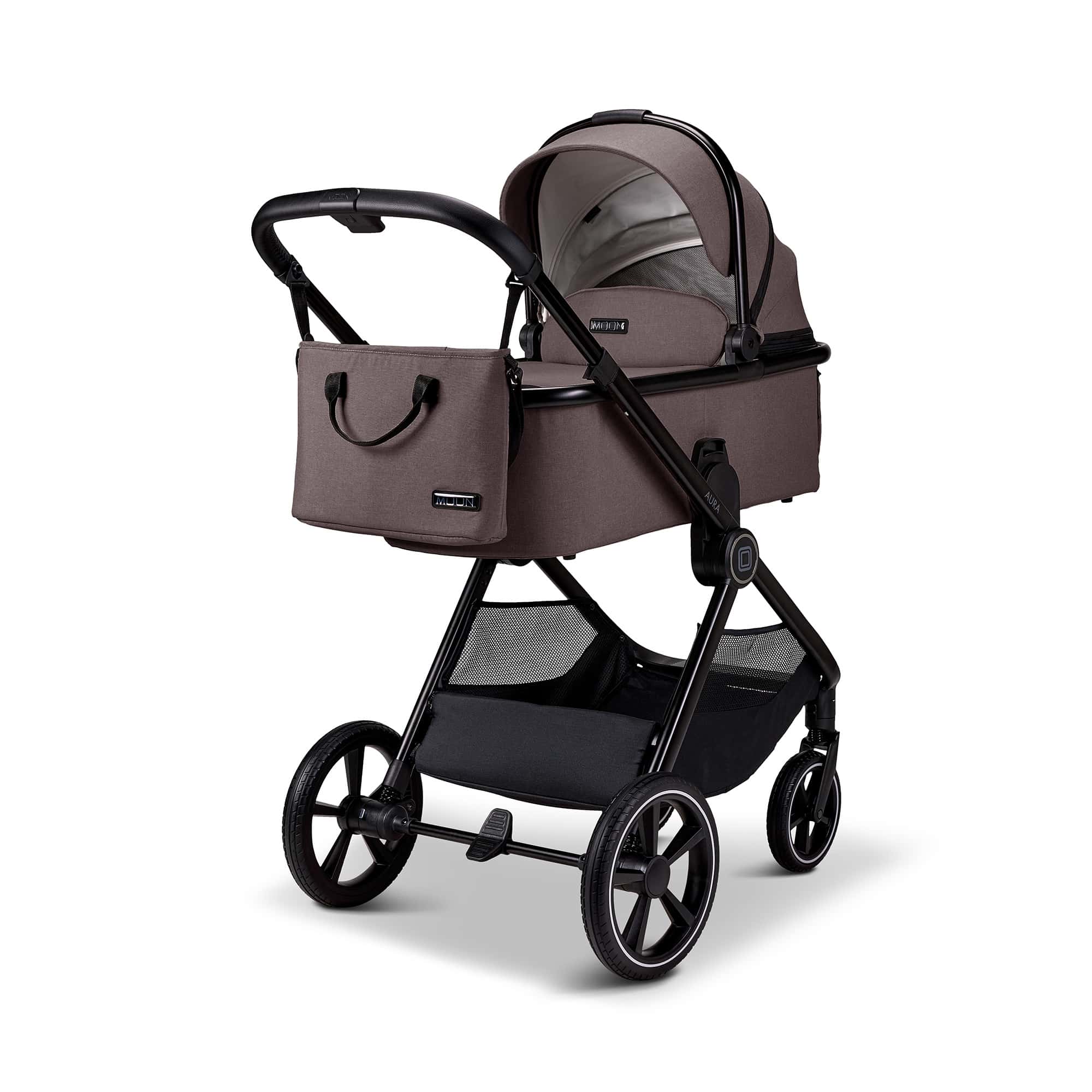 Kombi-Kinderwagen, MOON, Braun – Produktansicht