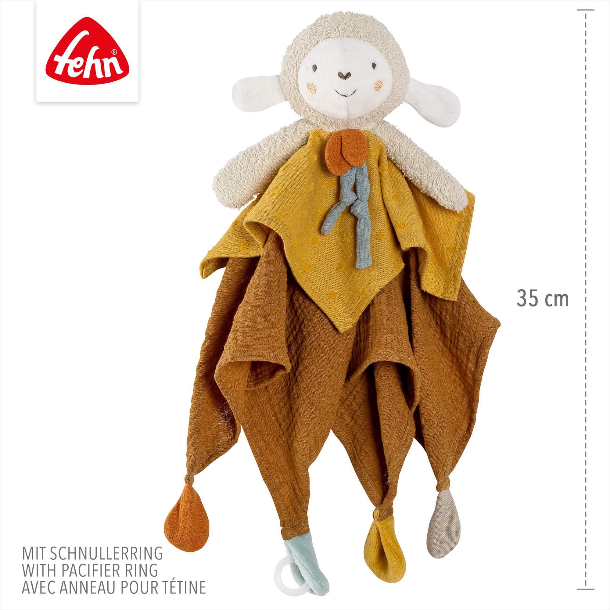 Schmusetücher, fehn, Gelb – Produktansicht