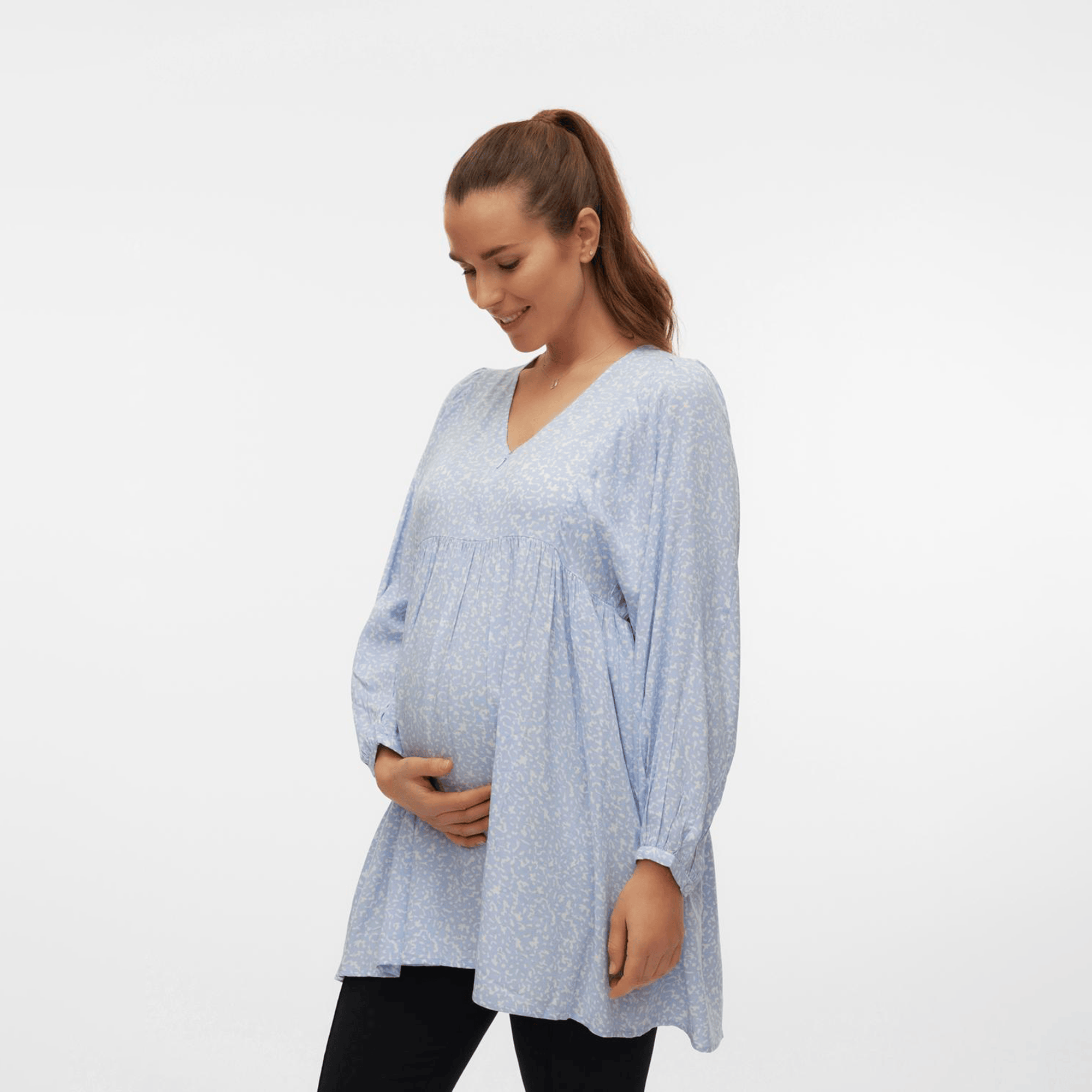 Umstandsoberteile, Mamalicious, Blau – Besonderheit: Stillfunktion mit Reißverschluss