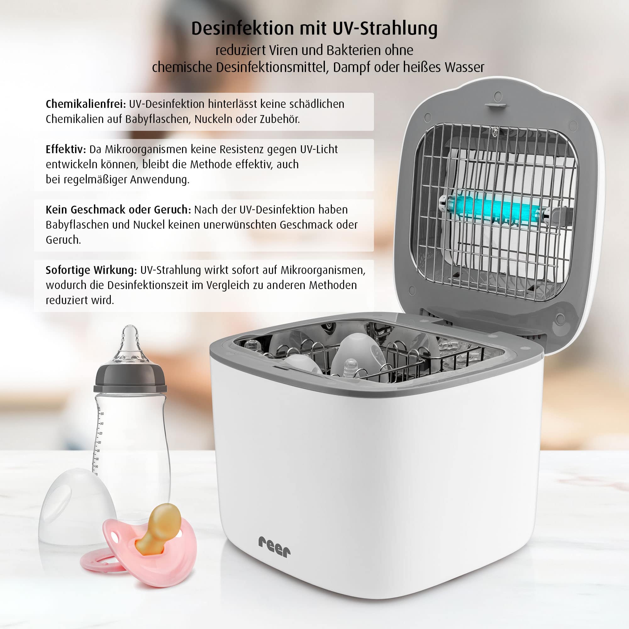 Vaporisatoren, reer, Weiß – Produktansicht