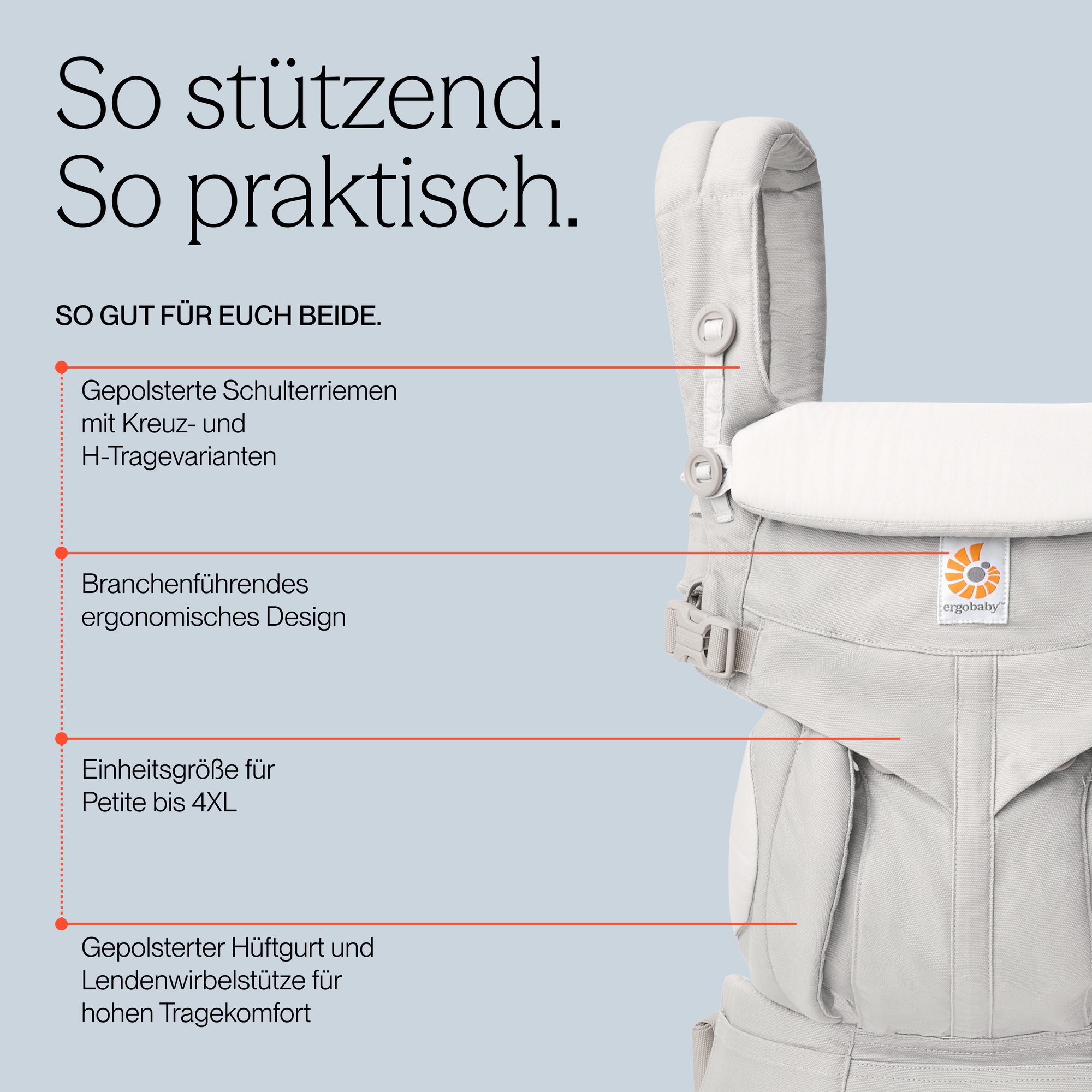 Babytragen, ERGObaby, Grün – Produktansicht