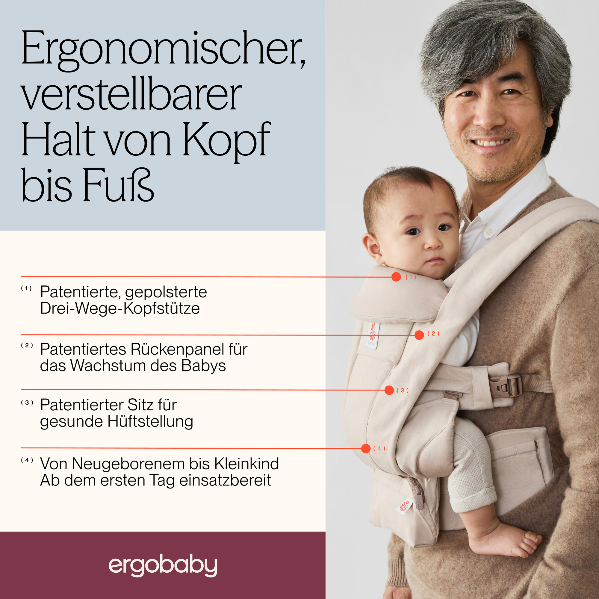 Fullbuckle Tragen, ERGObaby, Grün – Produktansicht