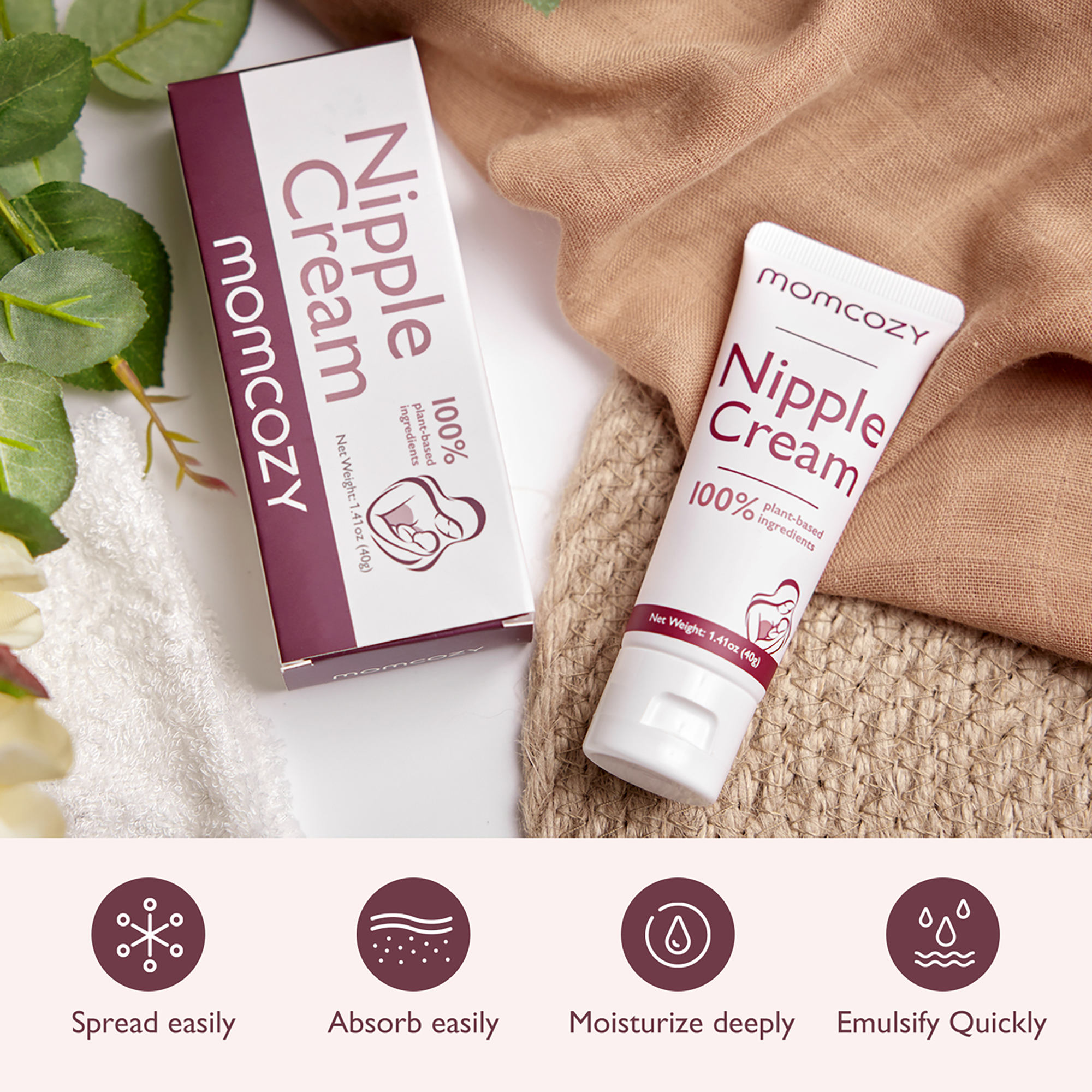 Brustwarzencremes, momcozy, Transparent – Produktansicht