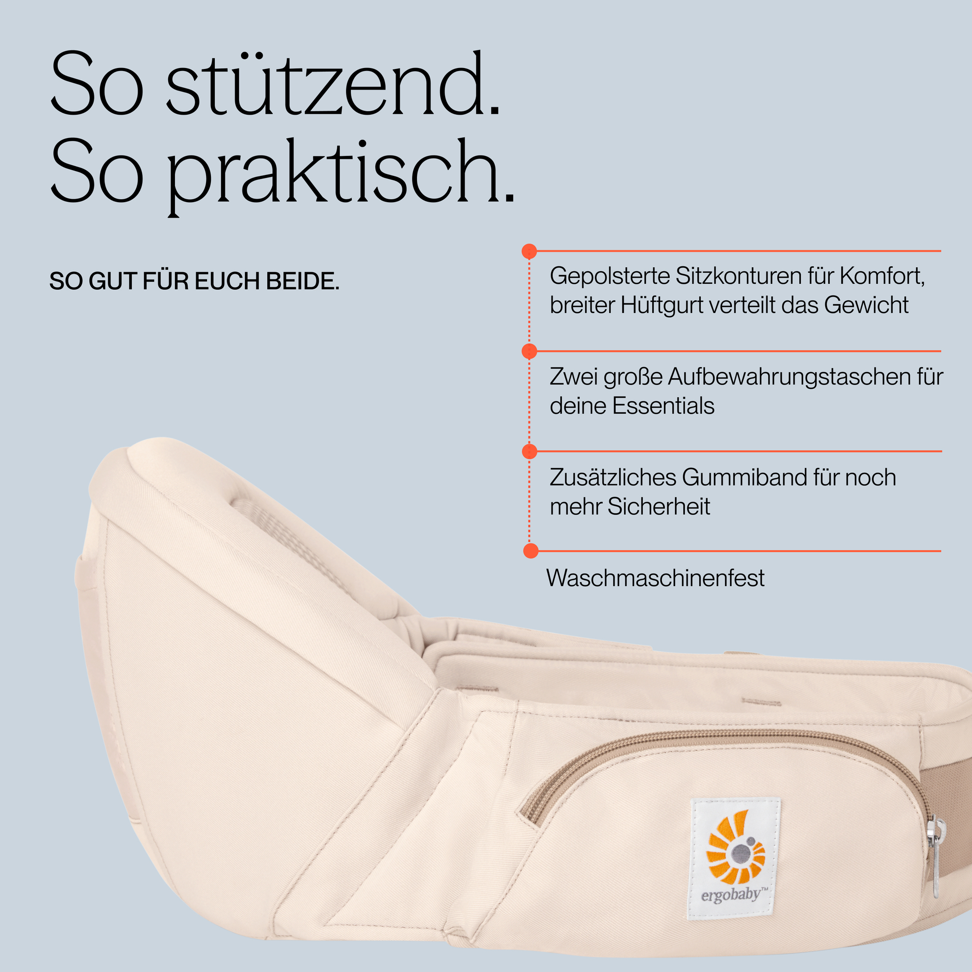Hüfttragen, ERGObaby, Beige – Produktansicht