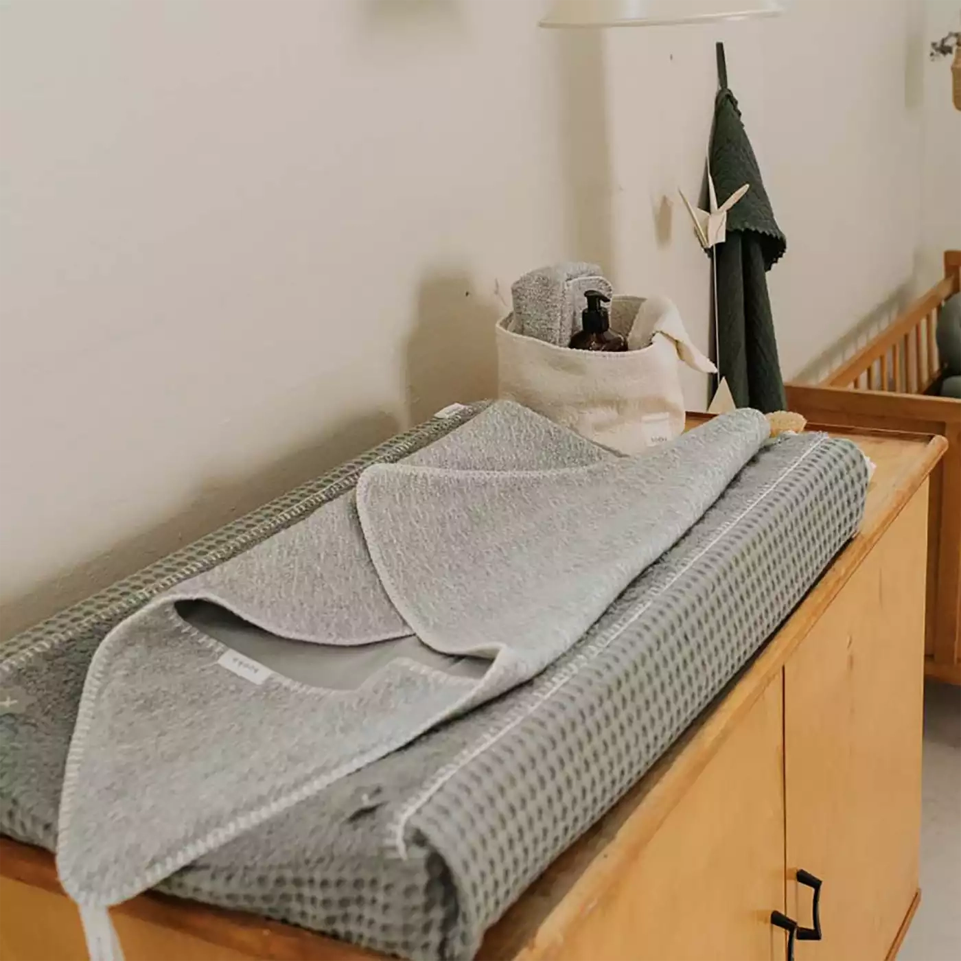 Bezüge, koeka, Grün – Besonderheit: aus kuschelweichem Waffelstoff