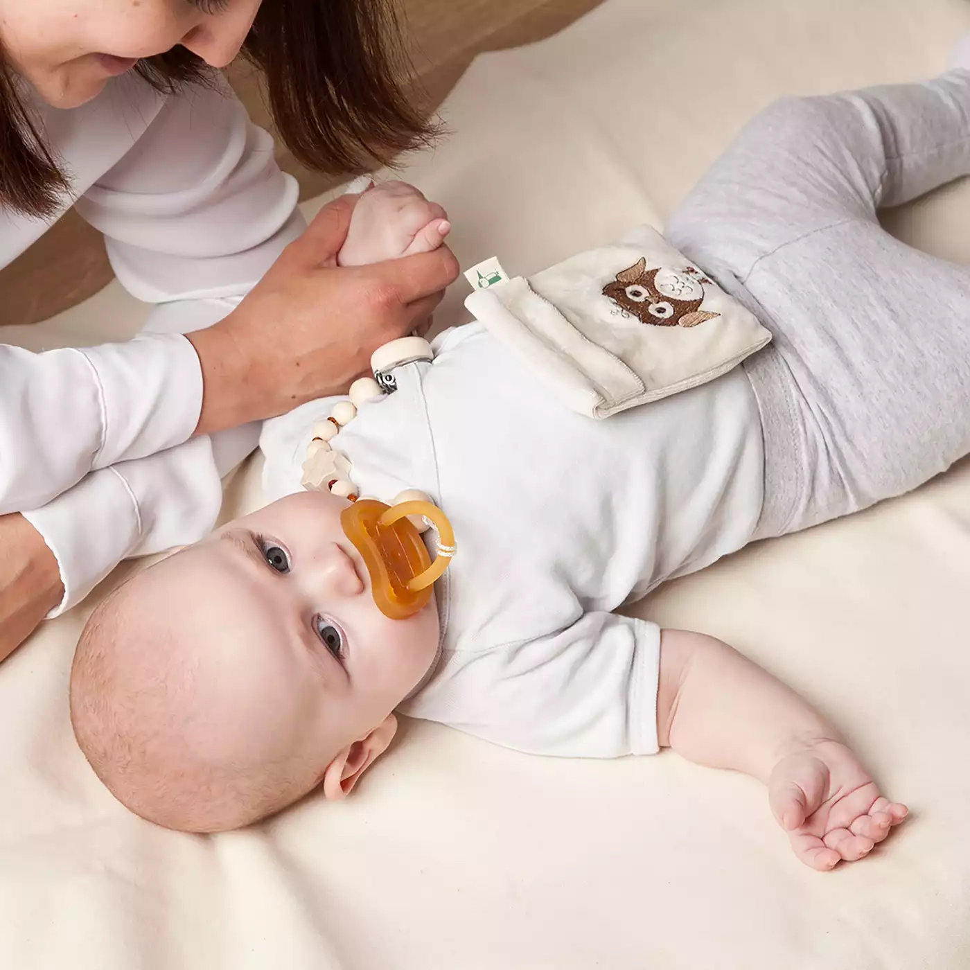 Wärmekissen & -flaschen, GRÜNSPECHT, Beige – Produktansicht