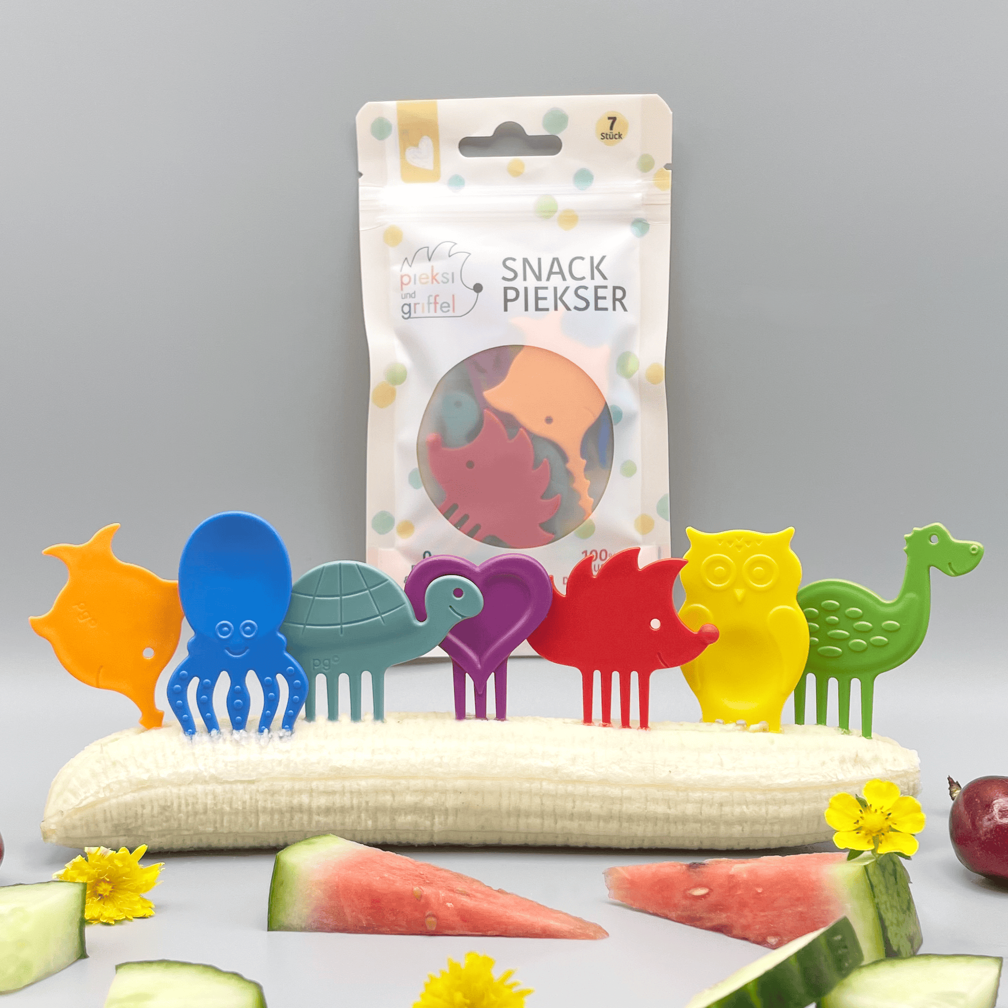 Besteck & Geschirr, Pieksi&Griffel, Mehrfarbig – Produktansicht