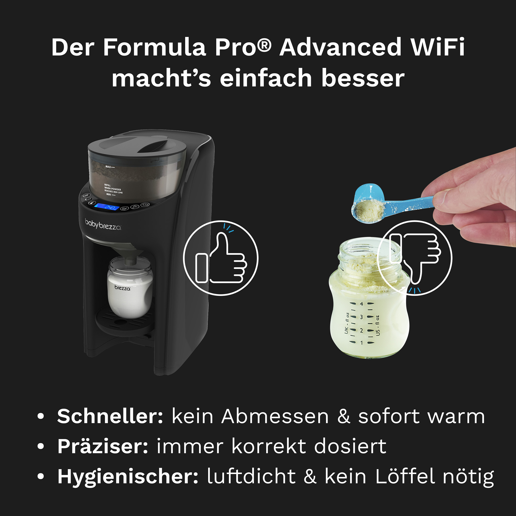 Babykostwärmer, babybrezza, Schwarz – Produktansicht