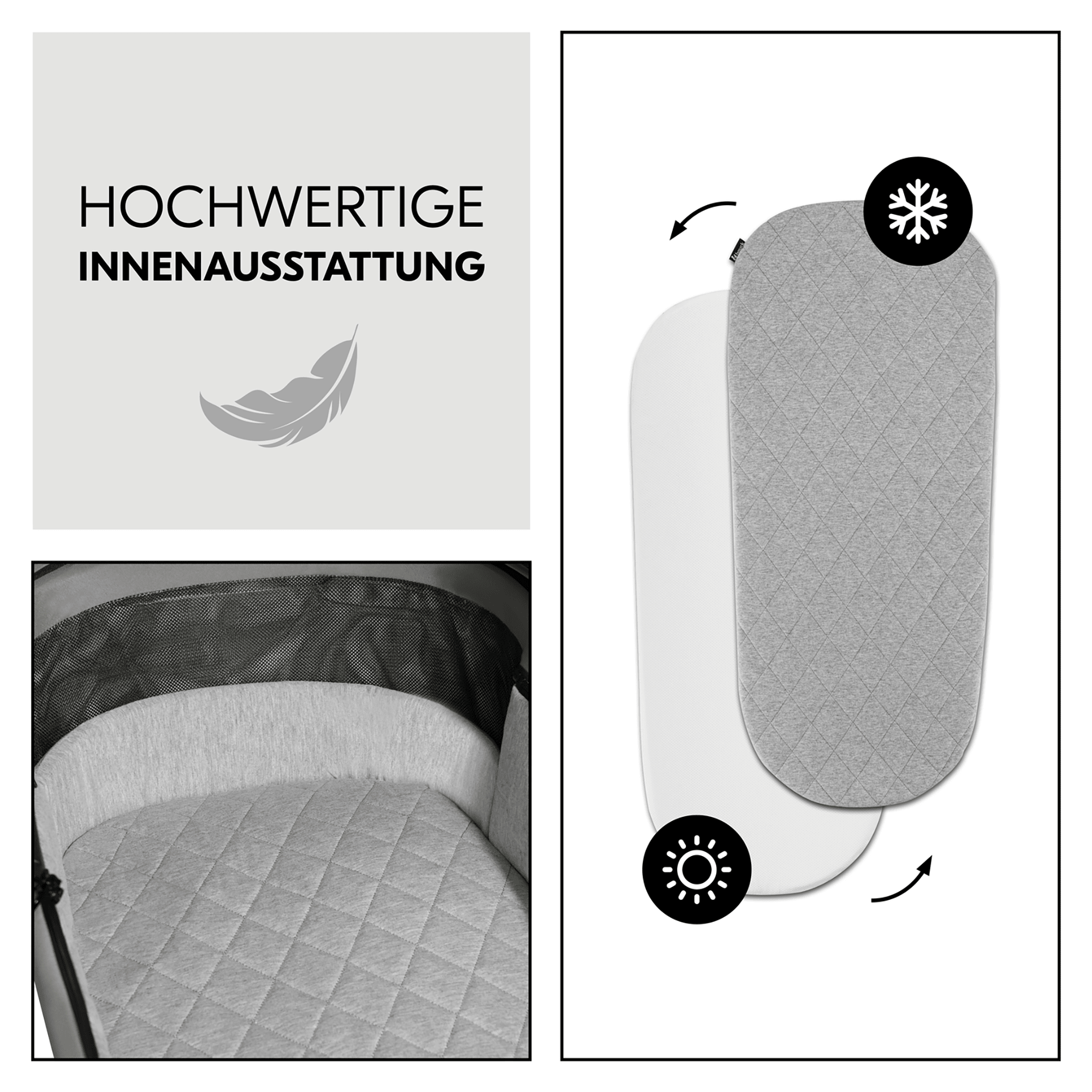 Kombi-Kinderwagen, hauck, Grau – Produktansicht