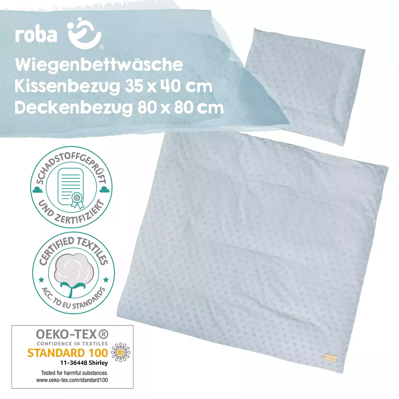 Bettbezüge, roba, Blau – Produktansicht