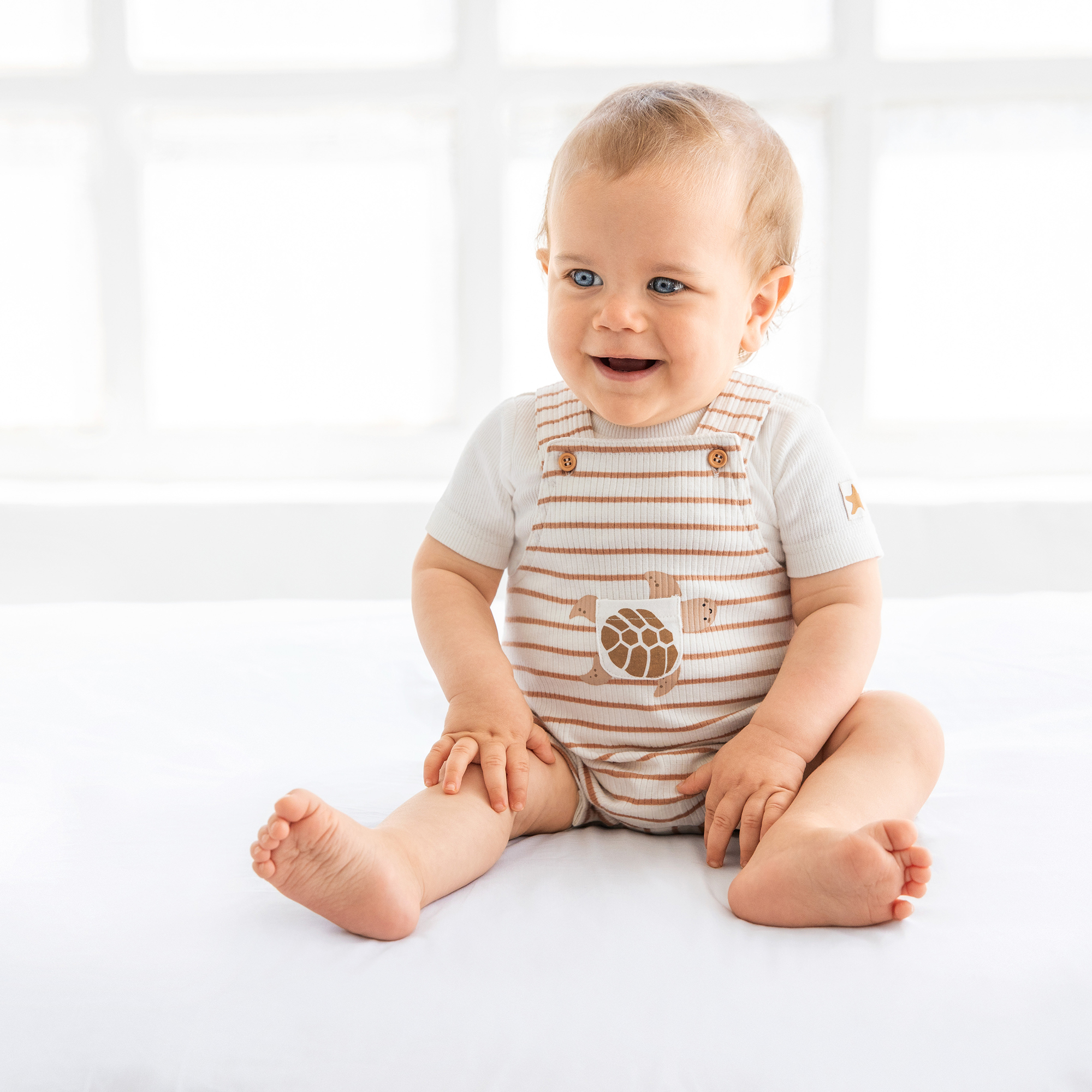 Kurzarmbodys, blue seven, Weiß – Besonderheit: Set aus kurzem Body und Latzhose