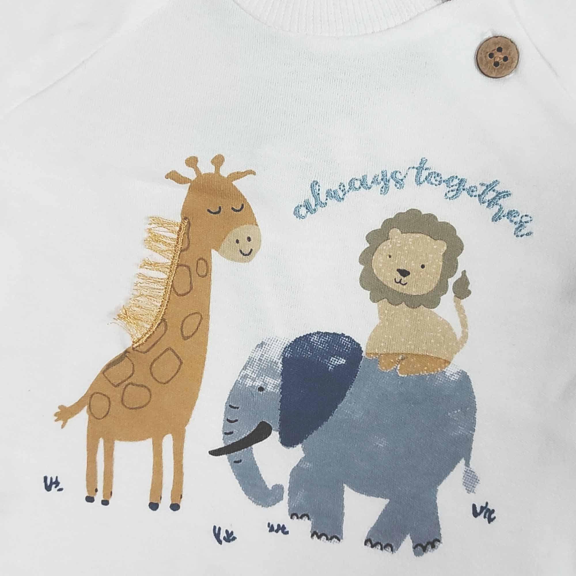 Langarmshirts, LITTLE, Weiß – Besonderheit: aus 100% Baumwolle