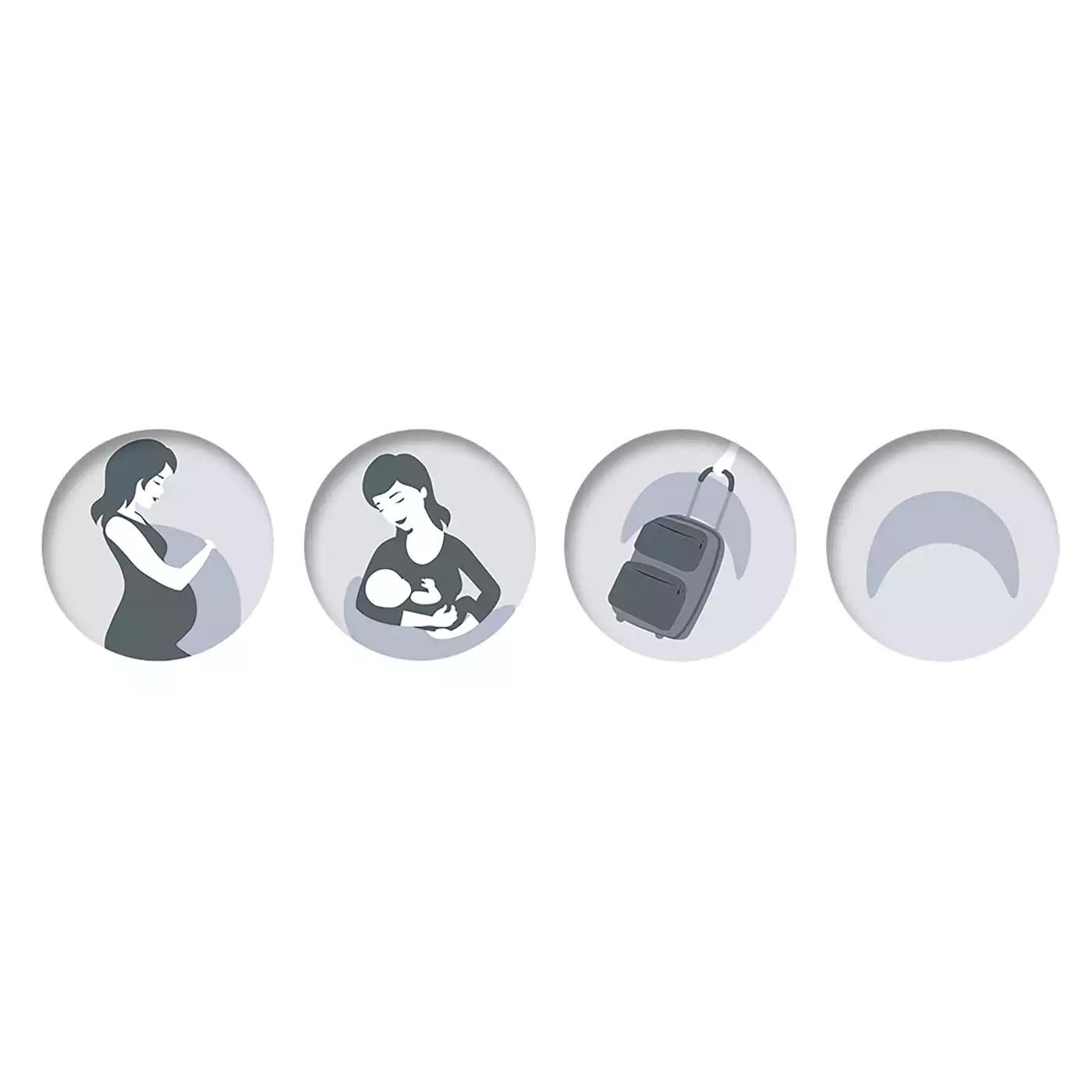 Stillkissen, THERALINE, Grau – Produktansicht