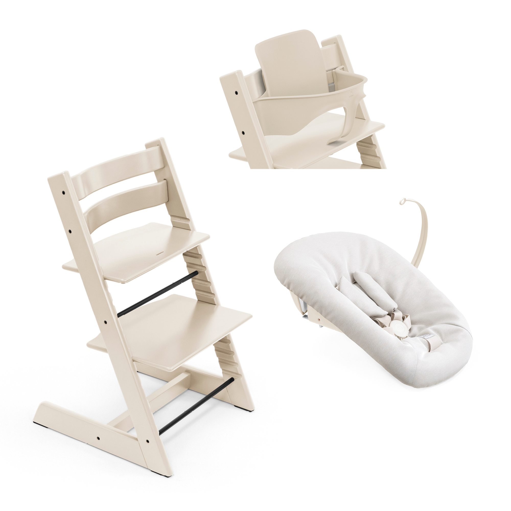 Treppenhochstühle, STOKKE, Weiß – Besonderheit: Set bestehend aus Tripp Trapp Hochstuhl, Baby Set & Newborn Set
