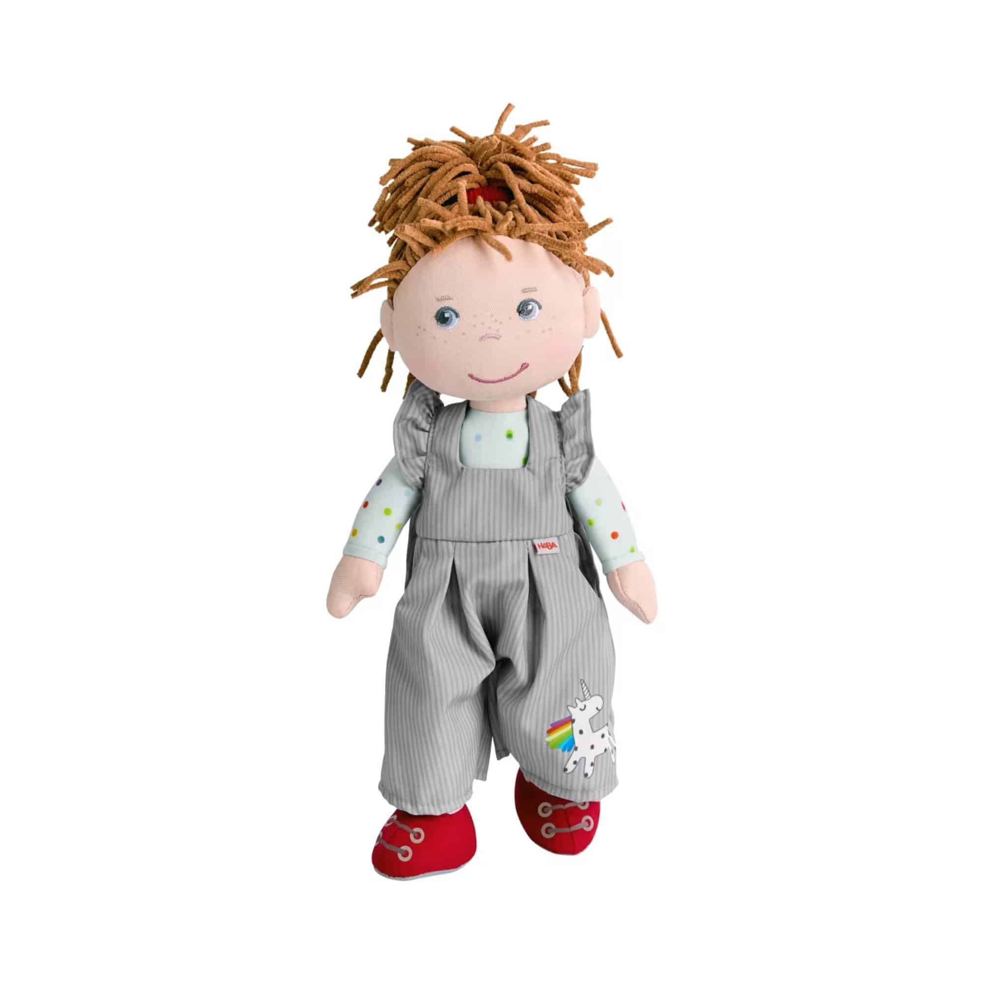 Puppen & Puppenwagen, HABA, Orange – Besonderheit: weiche Stoffpuppe