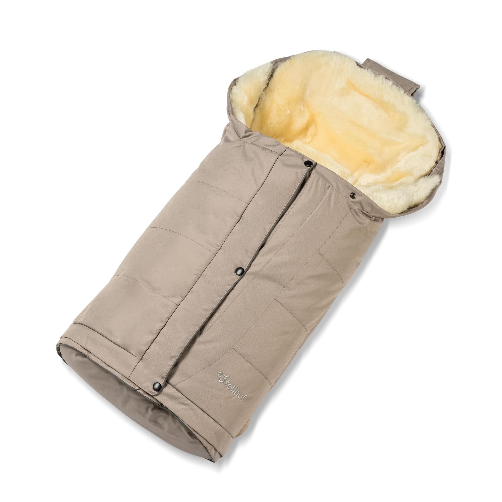 Fußsäcke, fellhof, Beige – Besonderheit: aus 100% Merino-Lammfell innen