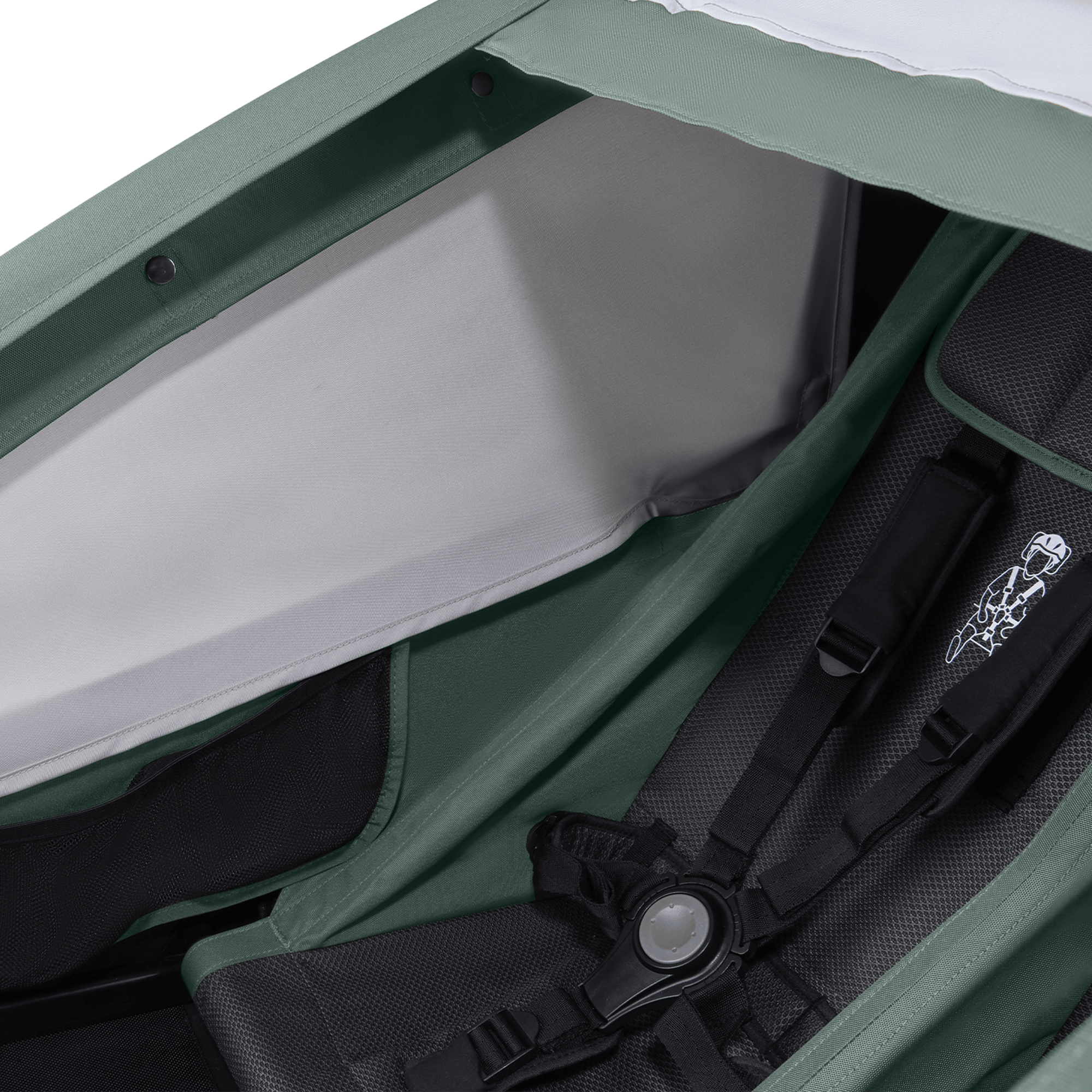 Fahrradanhänger, Croozer, Grün – Produktansicht