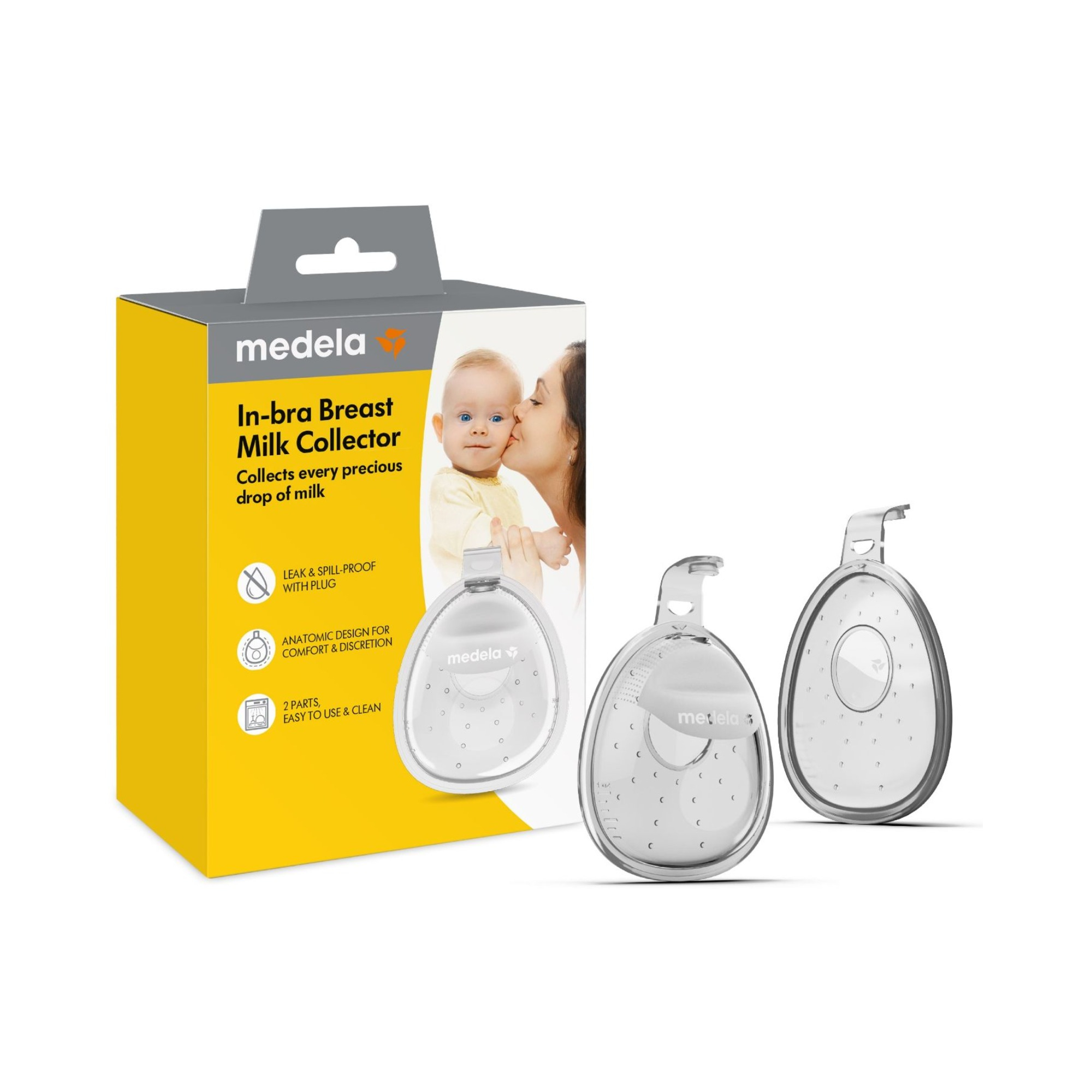 Stillzubehör, medela, Transparent – Besonderheit: die Medela InBra Auffangschalen fangen jeden Tropfen beim Stillen, Abpumpen oder unterwegs auf 