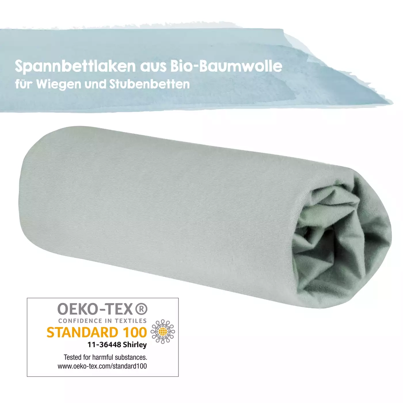 Spannbettlaken, roba, Grün – Produktansicht
