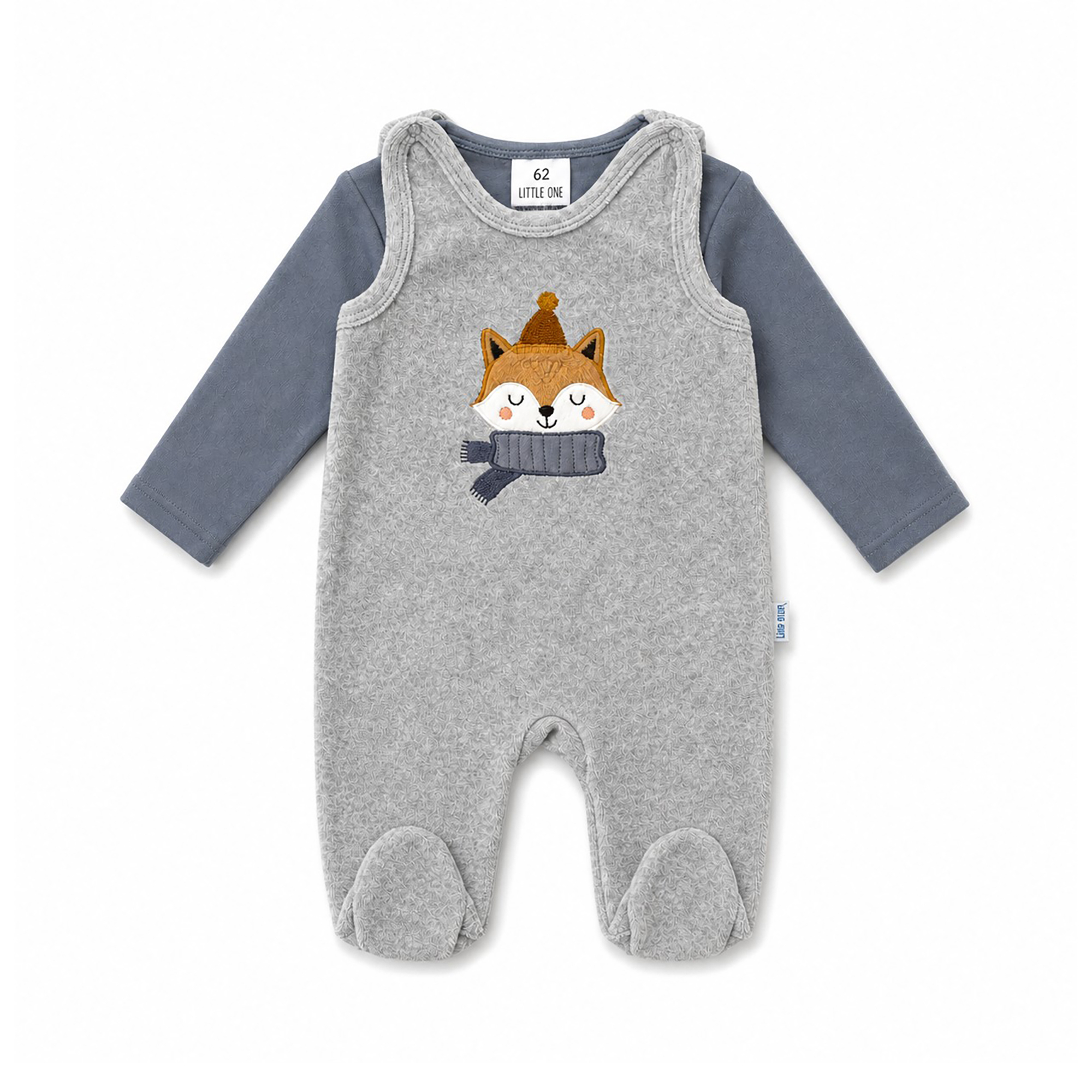 Strampler, LITTLE ONE, Grau – Produktansicht