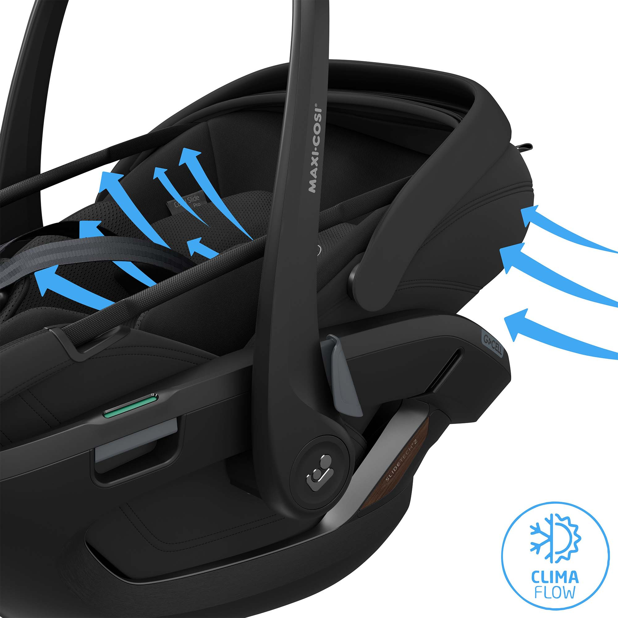 Babyschalen 0-13 kg, Gruppe 0+, MAXI-COSI Premium, Schwarz – Produktansicht