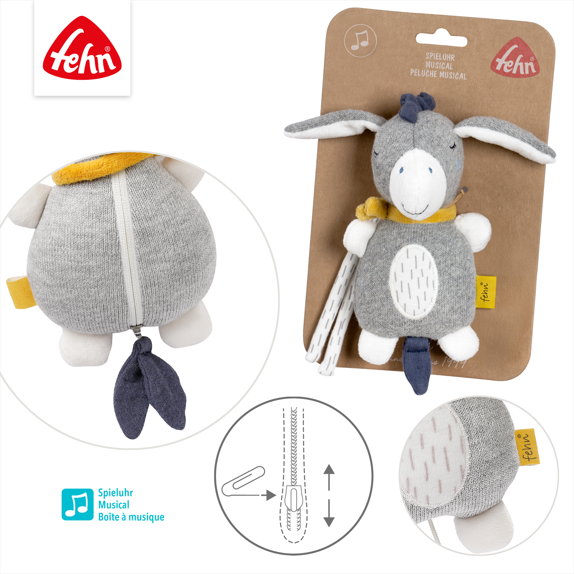 Spieluhren, fehn, Grau – Produktansicht
